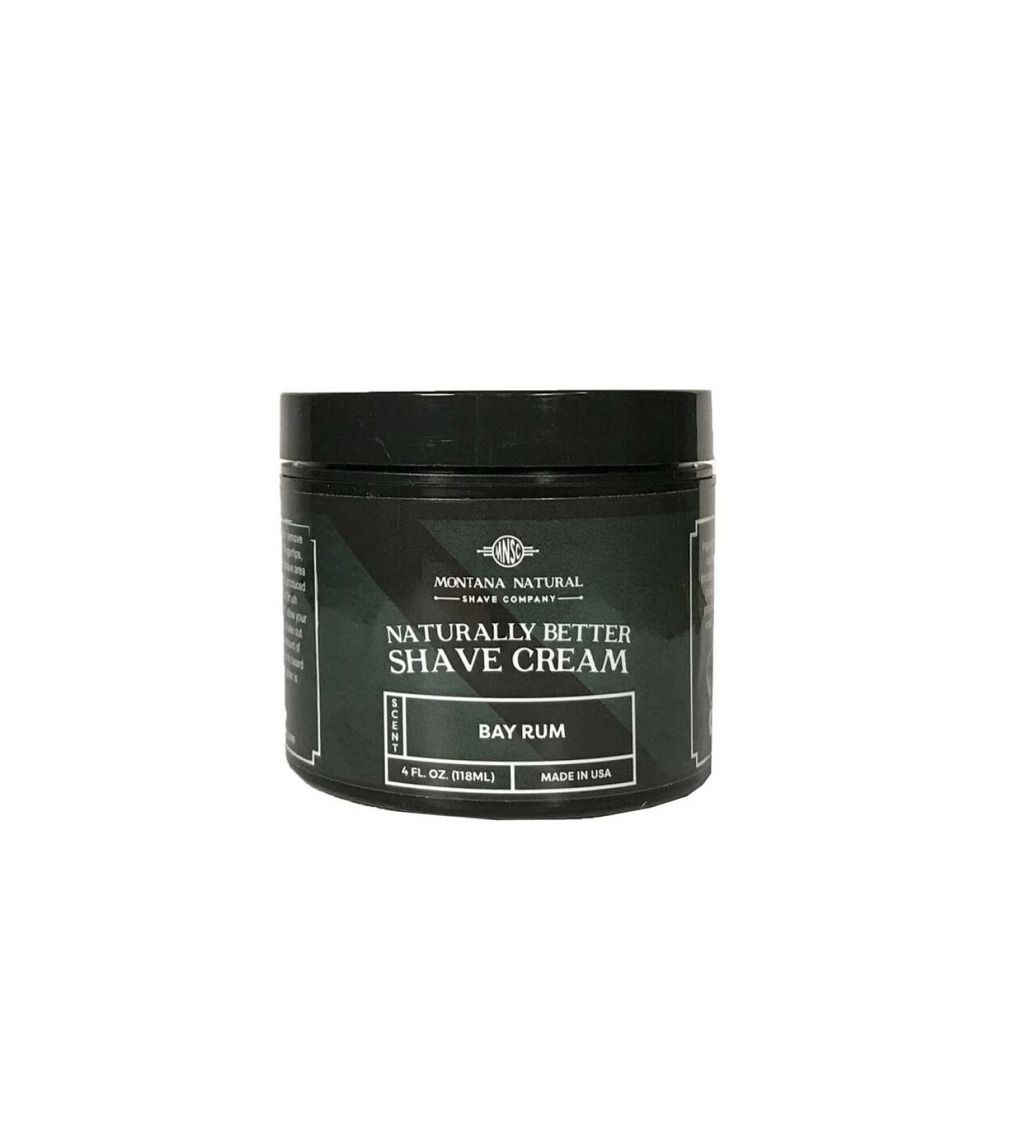 MNSC Bay Rum Naturally Better Shave Cream - Hypoallergenic Smooth Shave for Sensitive Skin All-Natural & Handcrafted in the USA - Buy Online on GoSupps.com