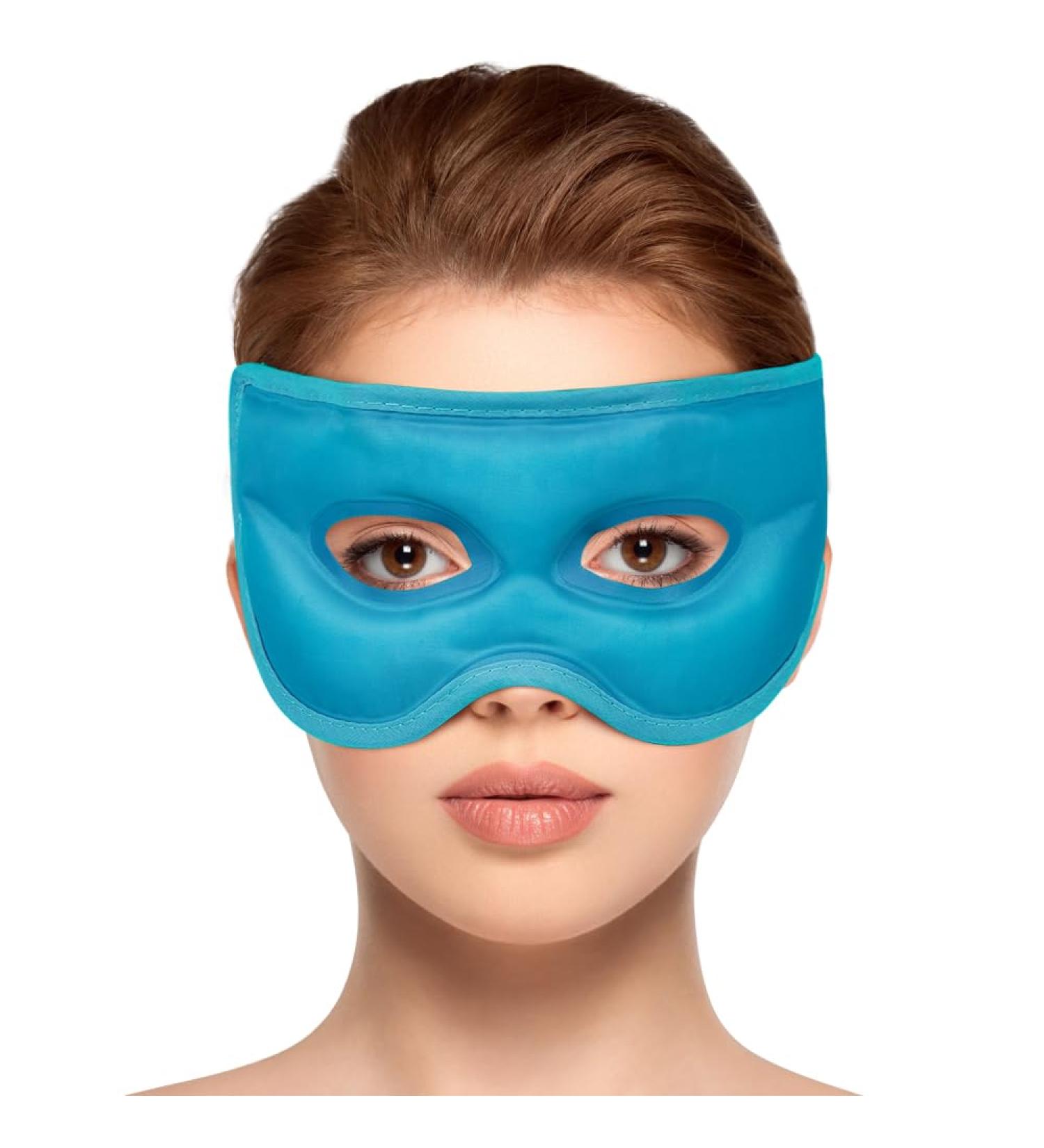 Newgo Eye Mask - Cooling Glasses for Migraines Headaches Swollen Eyes Dark Circles | Ice Eye Mask (Blue) - Perfect Relief for Tired Eyes & Sinus Pain - Buy Online on GoSupps.com
