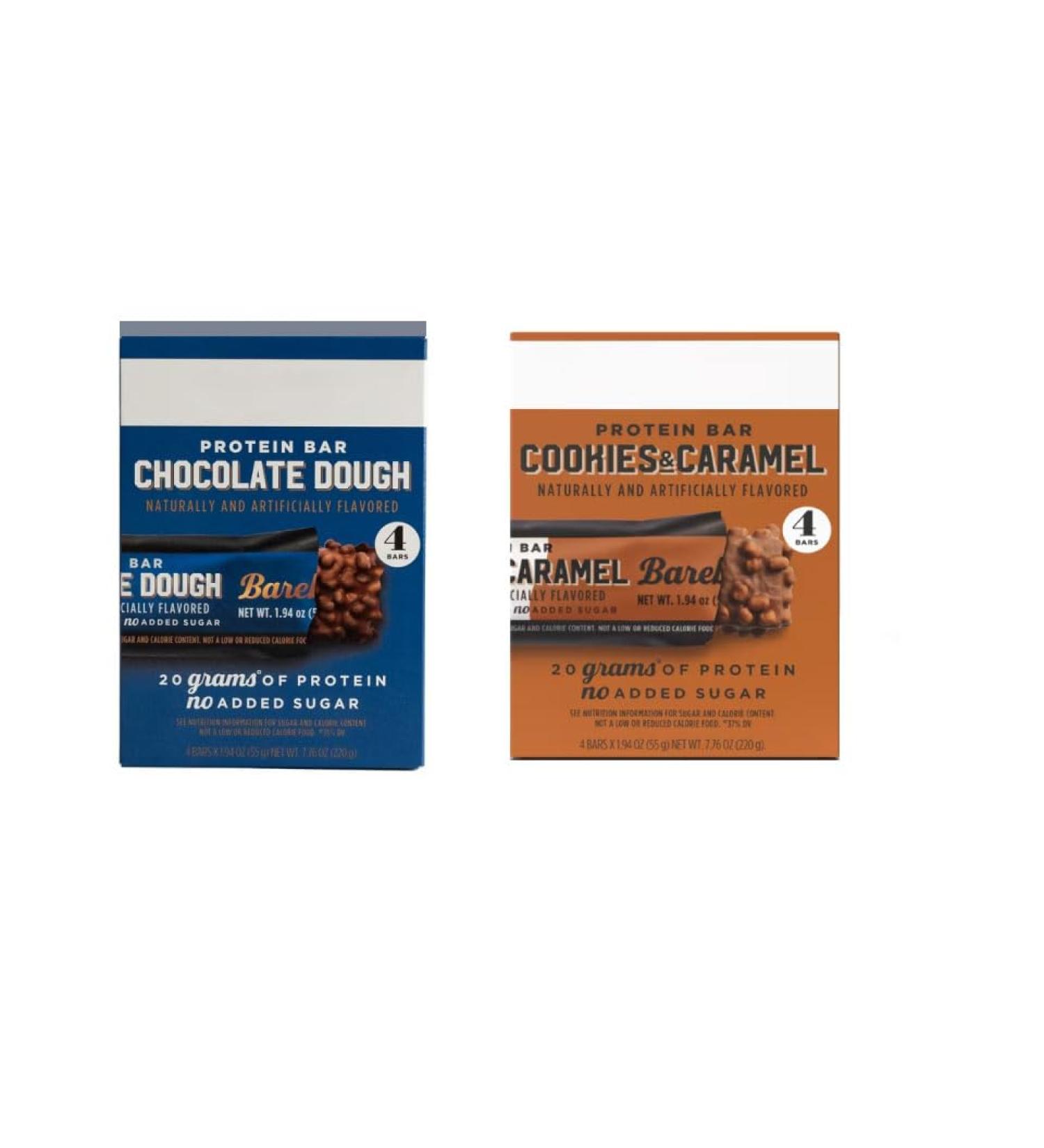 NEW FLAVORS Barebels Protein Bars Variety Pack Chocolate Dough & Cookies & Caramel 20g Protein Low Sugar 1.9oz Bars 8-Count - Buy Online on GoSupps.com