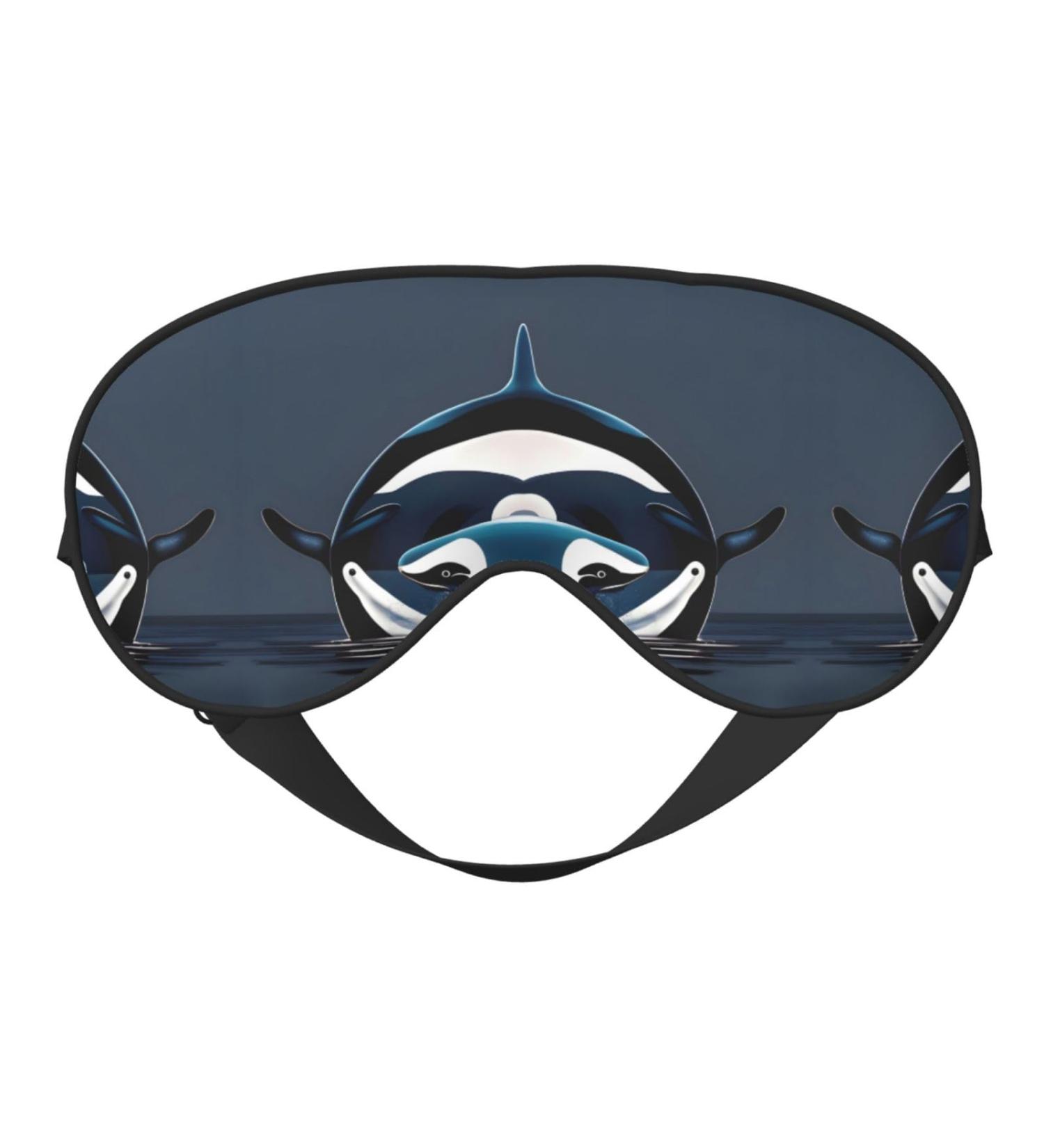 Orca Killer Whale Print Unisex Eye Mask | Soft Light-Blocking Sleeping Mask for Relaxation - Buy Online on GoSupps.com
