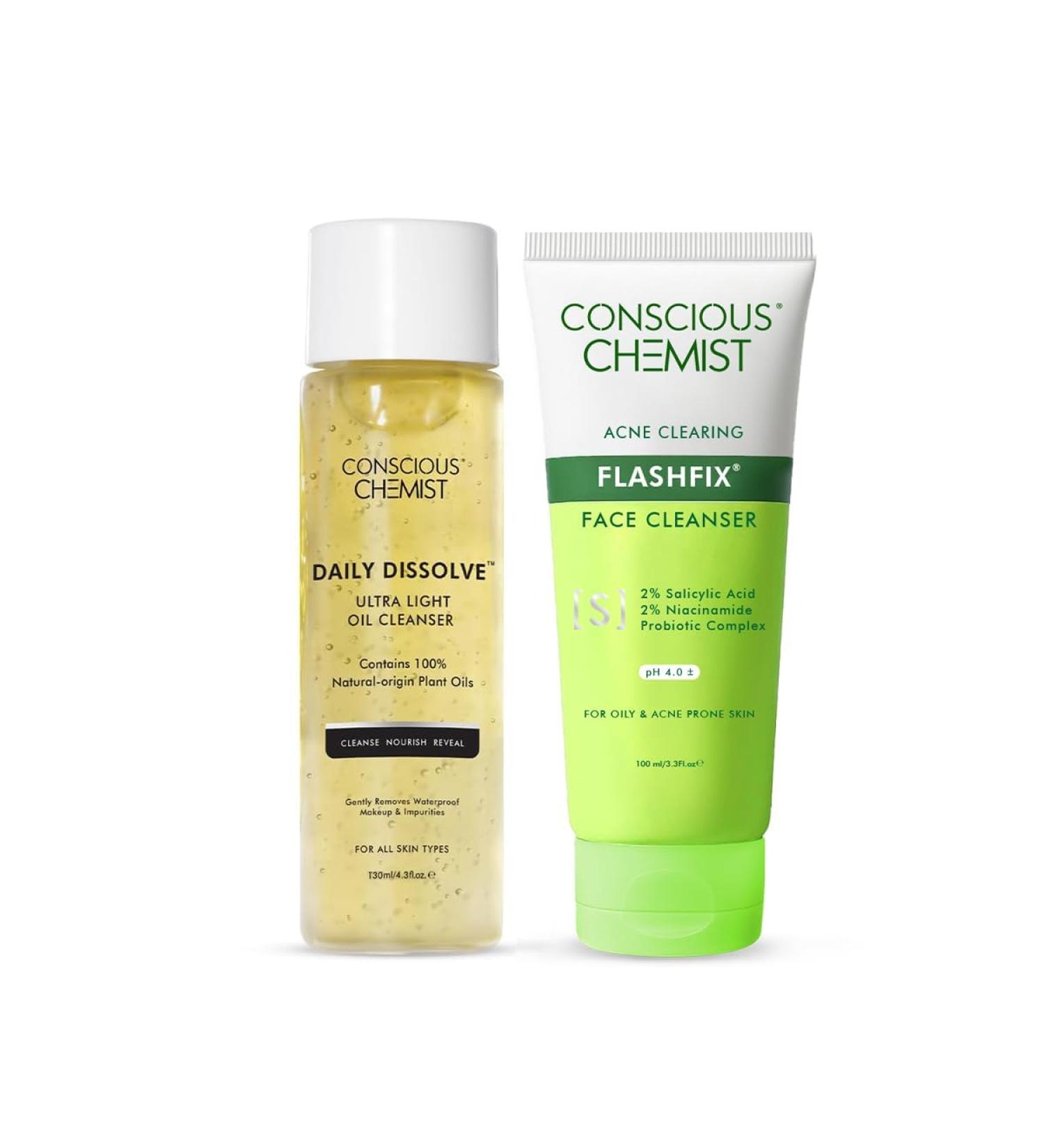 Deep Pore Cleansing Kit | 230ml | Oil Cleanser for Face Salicylic Acid Face Wash for Women & Men with Oily and Acne Prone Skin for Glowing & Radiant Skin - Buy Online on GoSupps.com
