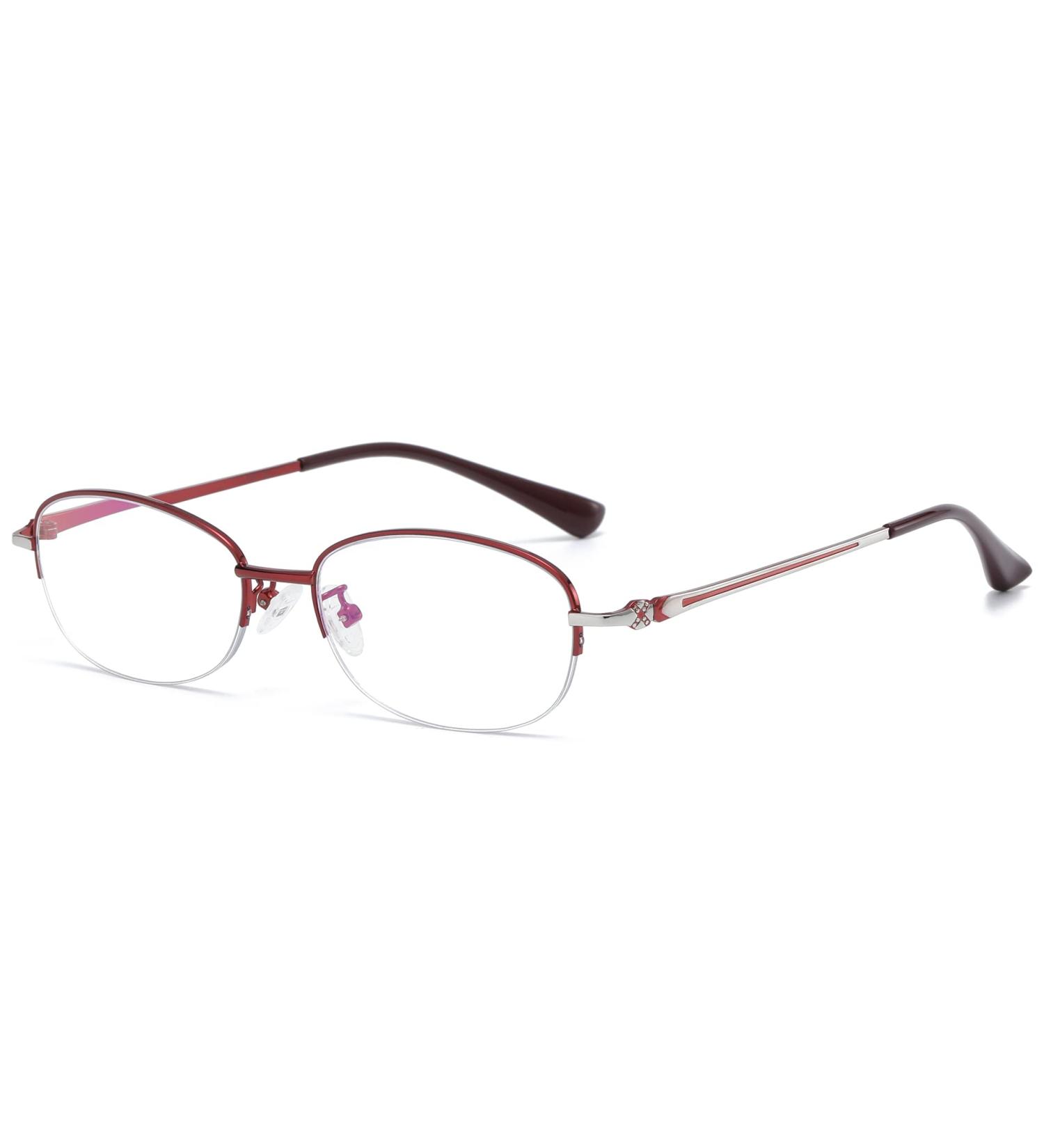Vevesmundo Women s Blue Light Filter Reading Glasses - Metal Oval Anti Blue Light Glasses +1.0 to +4.0 Strength - Stylish Red 1.5x Lens - Buy Online on GoSupps.com
