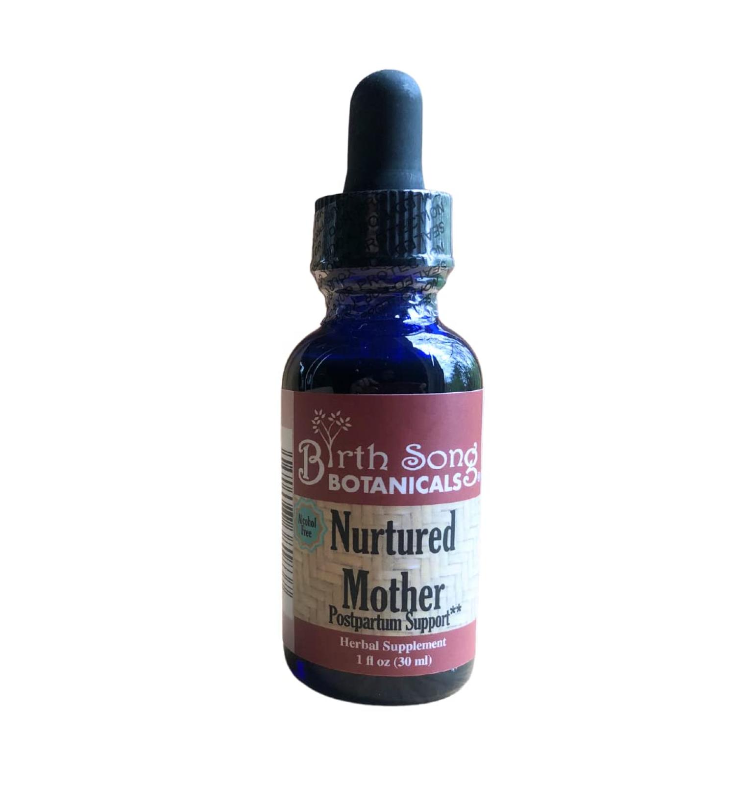 Birth Song Botanicals Nurtured Mother Postpartum Essentials and Support Supplement Herbal Afterbirth Tincture for New Moms After Labor and Delivery Natural Postpartum Care 1oz Bottle - Buy Online on GoSupps.com