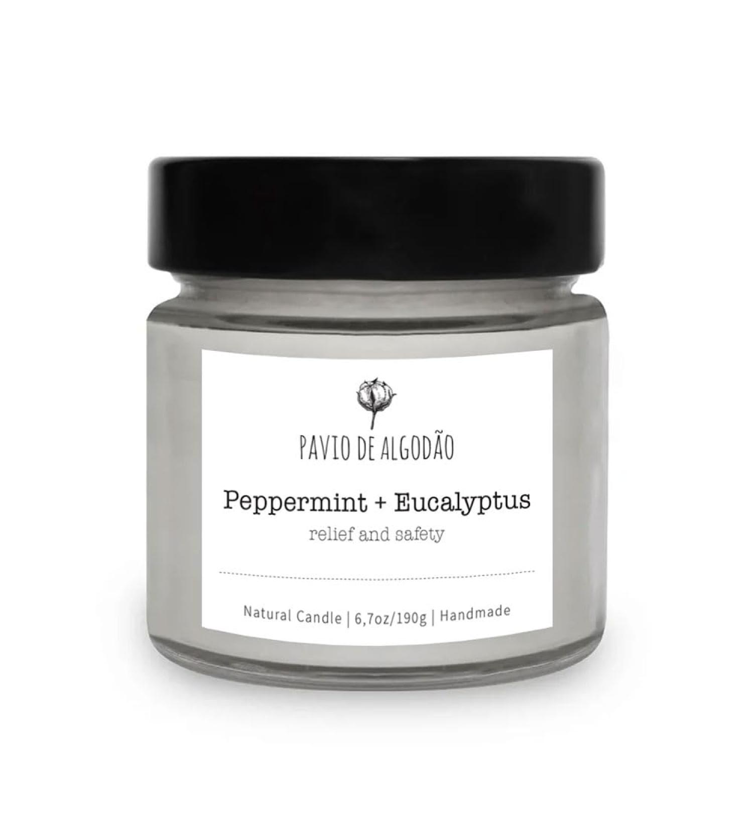 Natural Aromatic Candle | Peppermint + Eucalyptus | 6.7oz