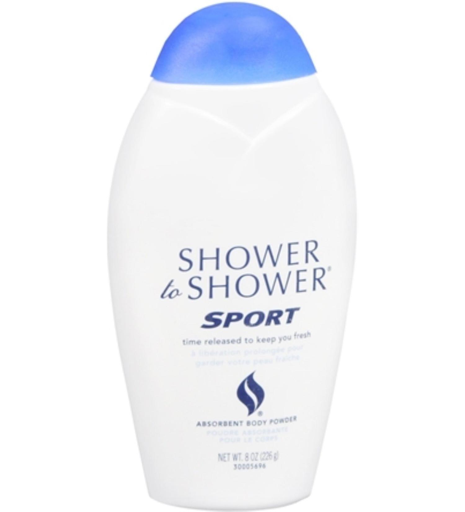 SHOWER TO SHOWER Absorbent Body Powder Sport 8 OZ