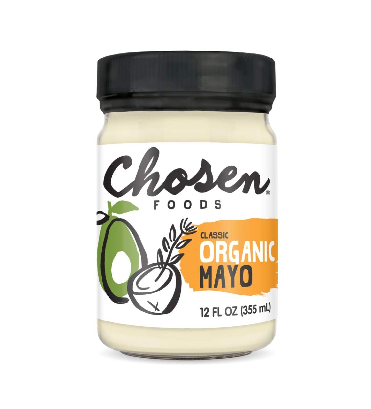 Chosen Foods Organic Avocado Oil Mayonnaise | Gluten & Dairy Free | Keto & Paleo Friendly | Cage Free Eggs | 12 fl oz - Buy Online on GoSupps.com
