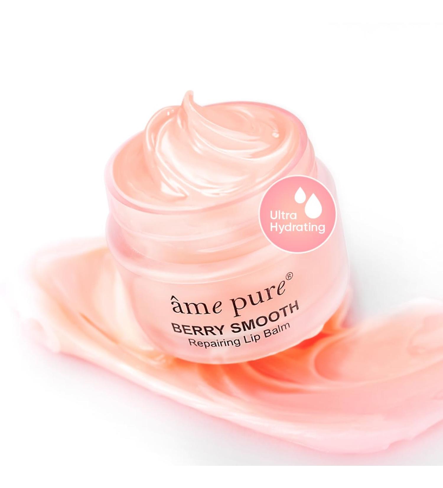 Ame Pure Berry Smooth Lip Balm For Dry Cracked Lips - Lip Repair Treatment With Addictive Berry Taste - Lip Balm With Shea Butter And Vitamin E - 15ml Of Dry Lips Treatment - Be Confident In Your Lips - Buy Online on GoSupps.com