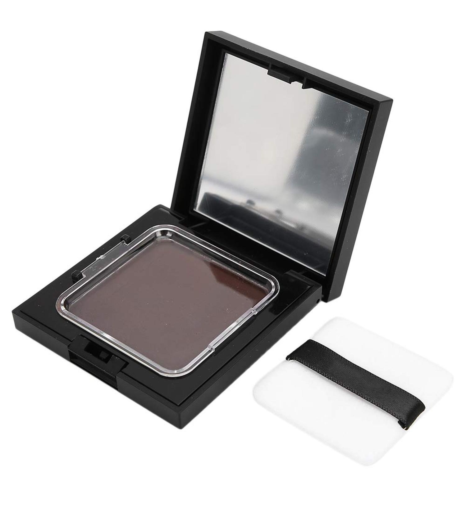 Waterproof Sweat Proof Hair Shadow Powder with Mirror and Puff 3 Colors Available Portable Hair Line Shadow Powder for Women Men Party 12g (Dark Brown) - Buy Online on GoSupps.com