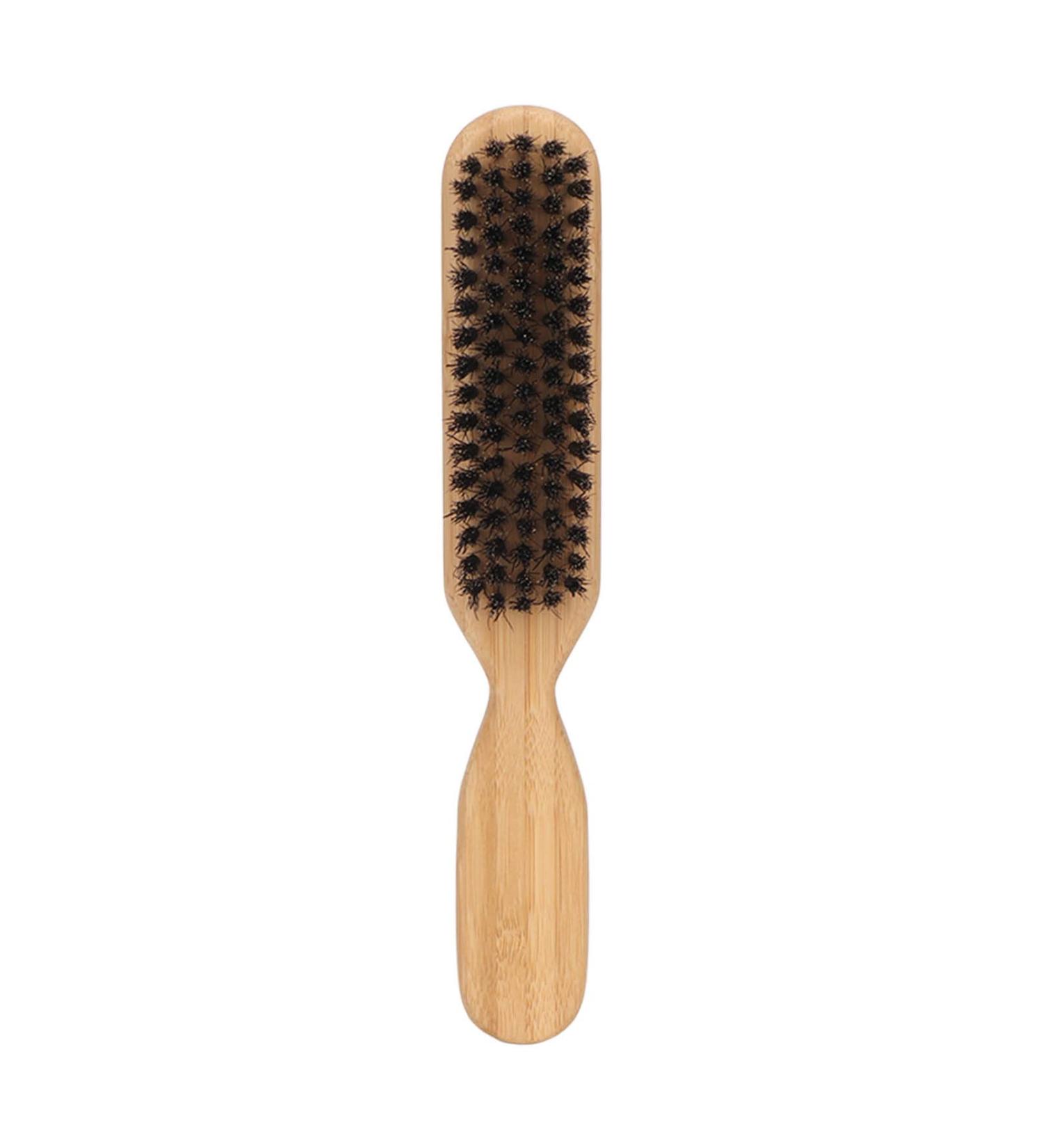 Premium Male Beard Brush - Bamboo Handle Soft Bristles | Multi-Purpose Styling Tool for Home & Salon Use - Buy Online on GoSupps.com