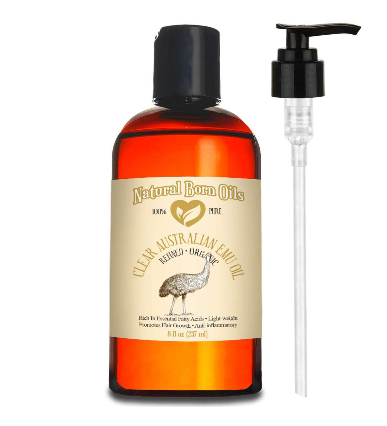 Ultra Clear Emu Oil 8oz - 100% Pure, Natural & Organic Lightweight Moisturizer for Skin and Hair - Buy Online on GoSupps.com