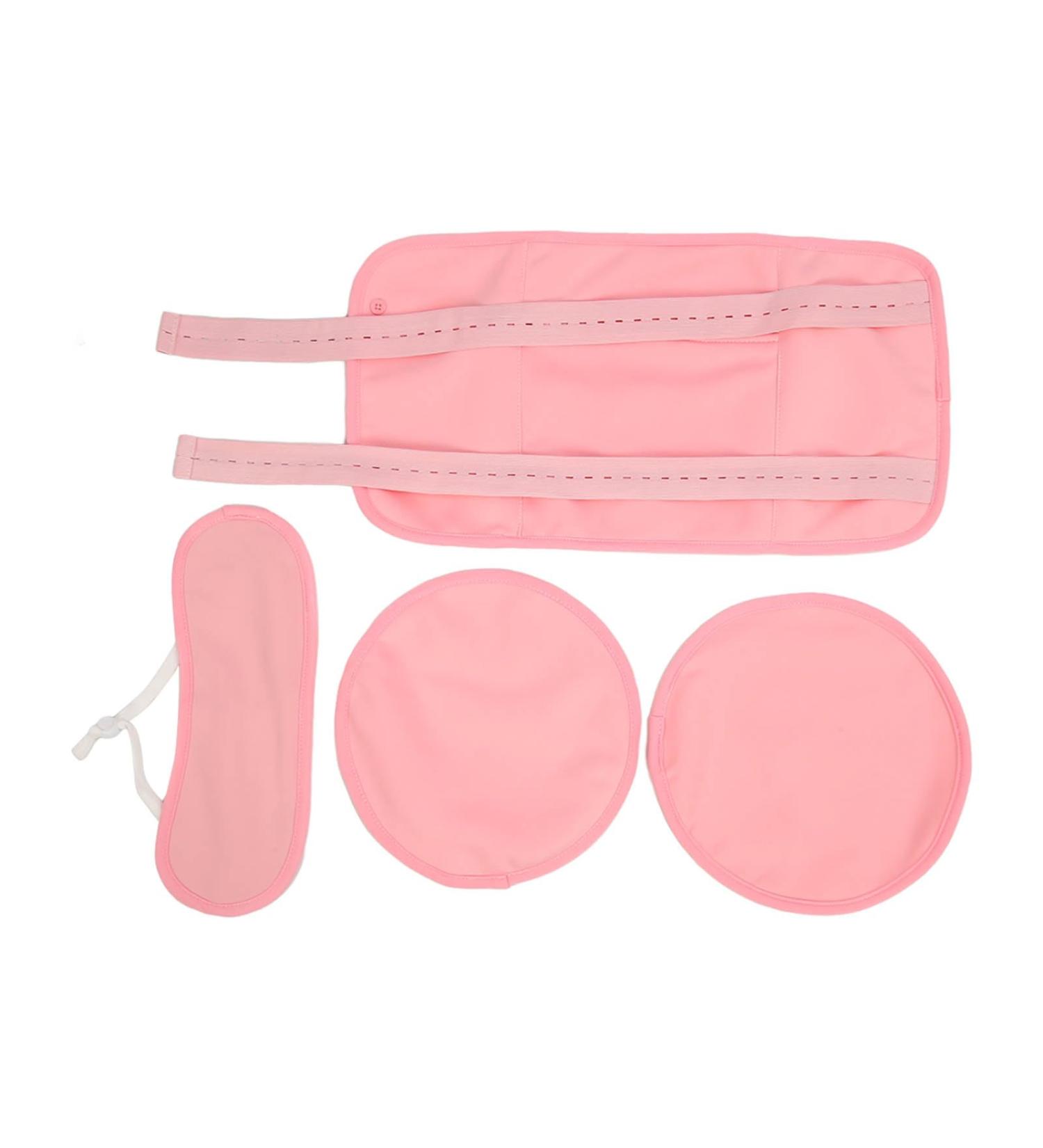 Eco-Friendly Castor Oil Packing Set - Reusable Soft Adjustable Breast Inserts & Washable Neck/Waist Wrap for Insomnia Relief - Buy Online on GoSupps.com