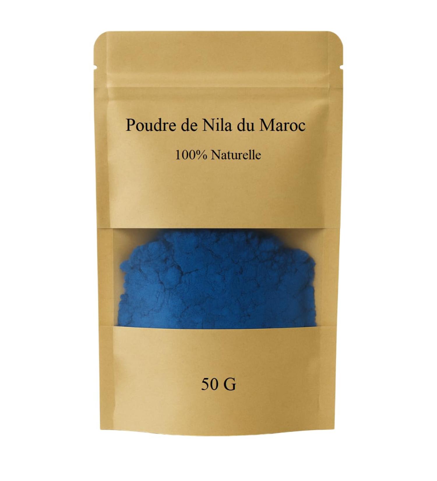 artisanberbere Nila Bleu 50 g natural powder for face and body care against spots dark areas restorative hair care authentic Moroccan beauty