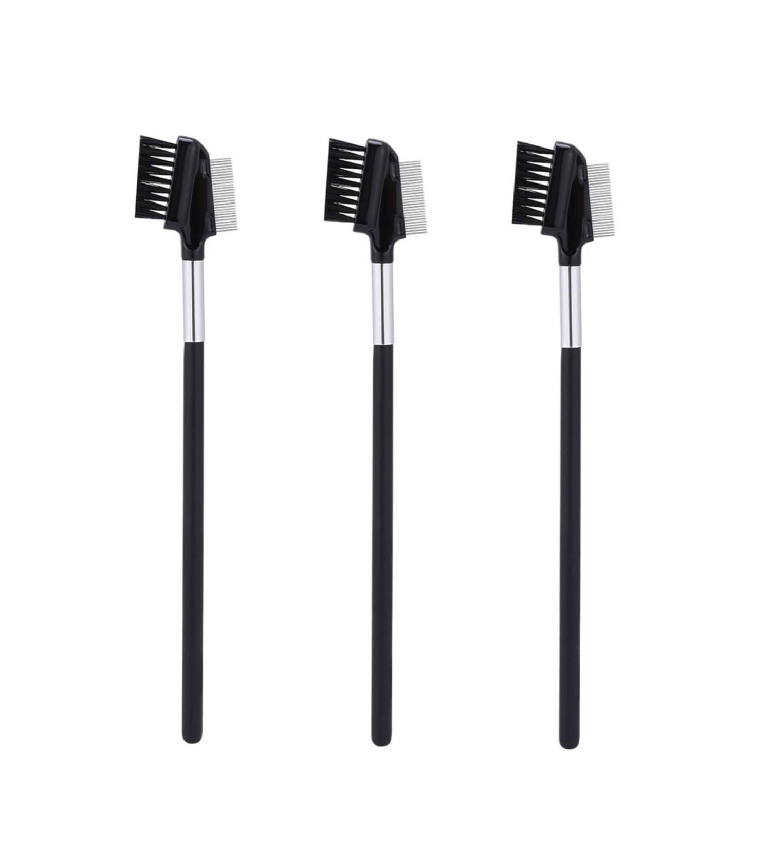 Double-Sided Eyebrow Brush 2-in-1 - Eyelash Comb for Lashes & Brows - 3PCS - Buy Online on GoSupps.com