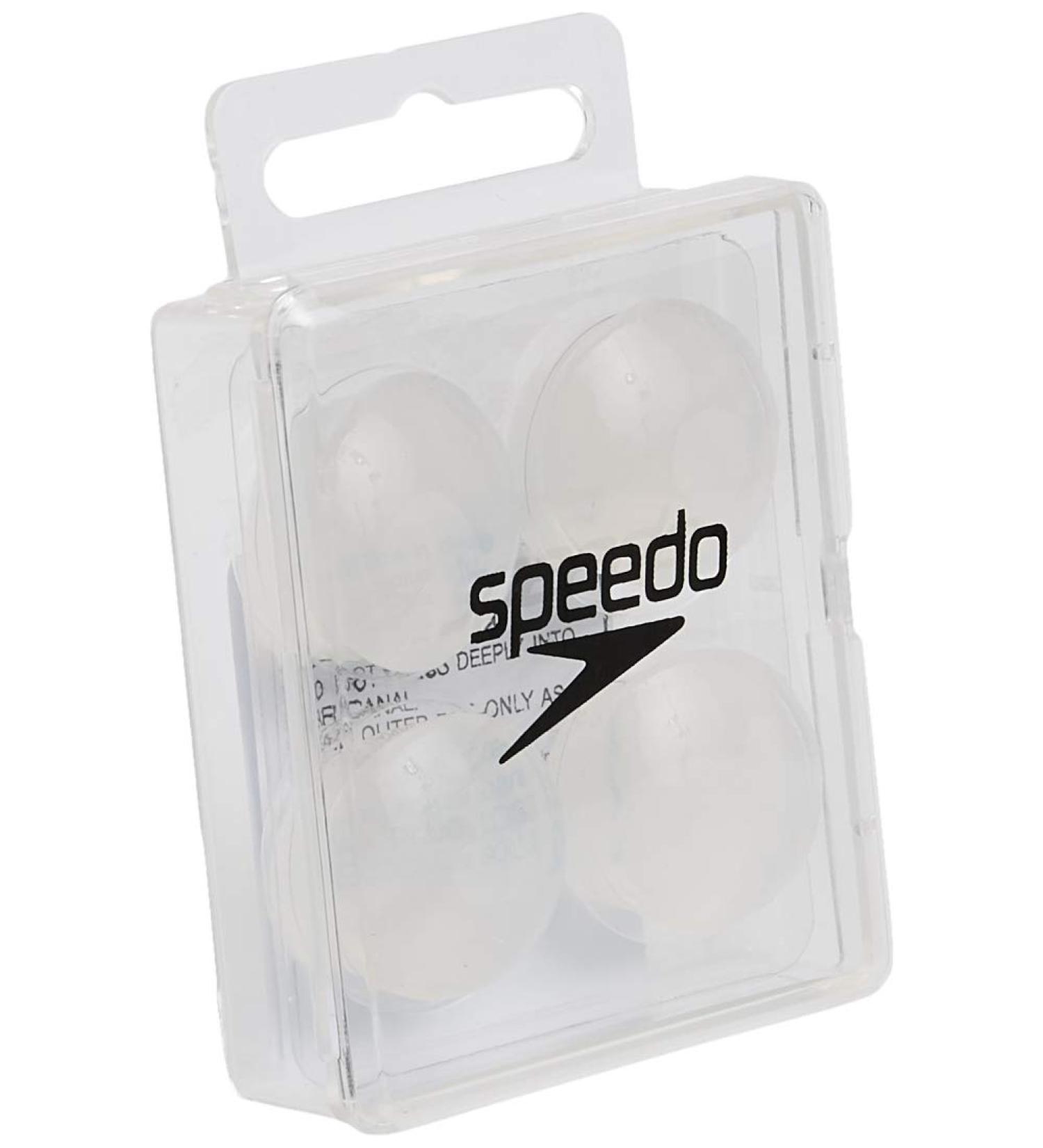 Speedo Silicone Ear Plugs - White | One Size | Comfortable & Waterproof - Buy Online on GoSupps.com