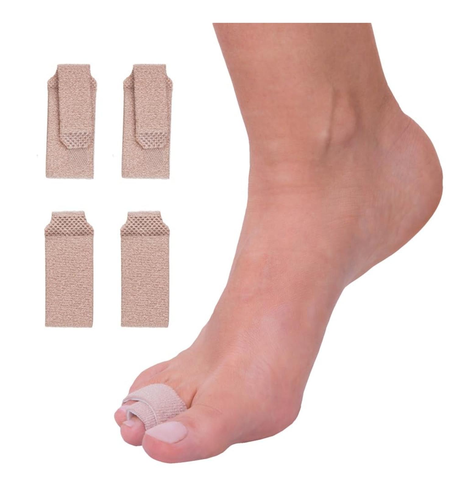 ZenToes Firm Support Buddy Wraps for Hammertoes - Reusable Fabric 4 Count - Protect & Straighten | Beige - Buy Online on GoSupps.com