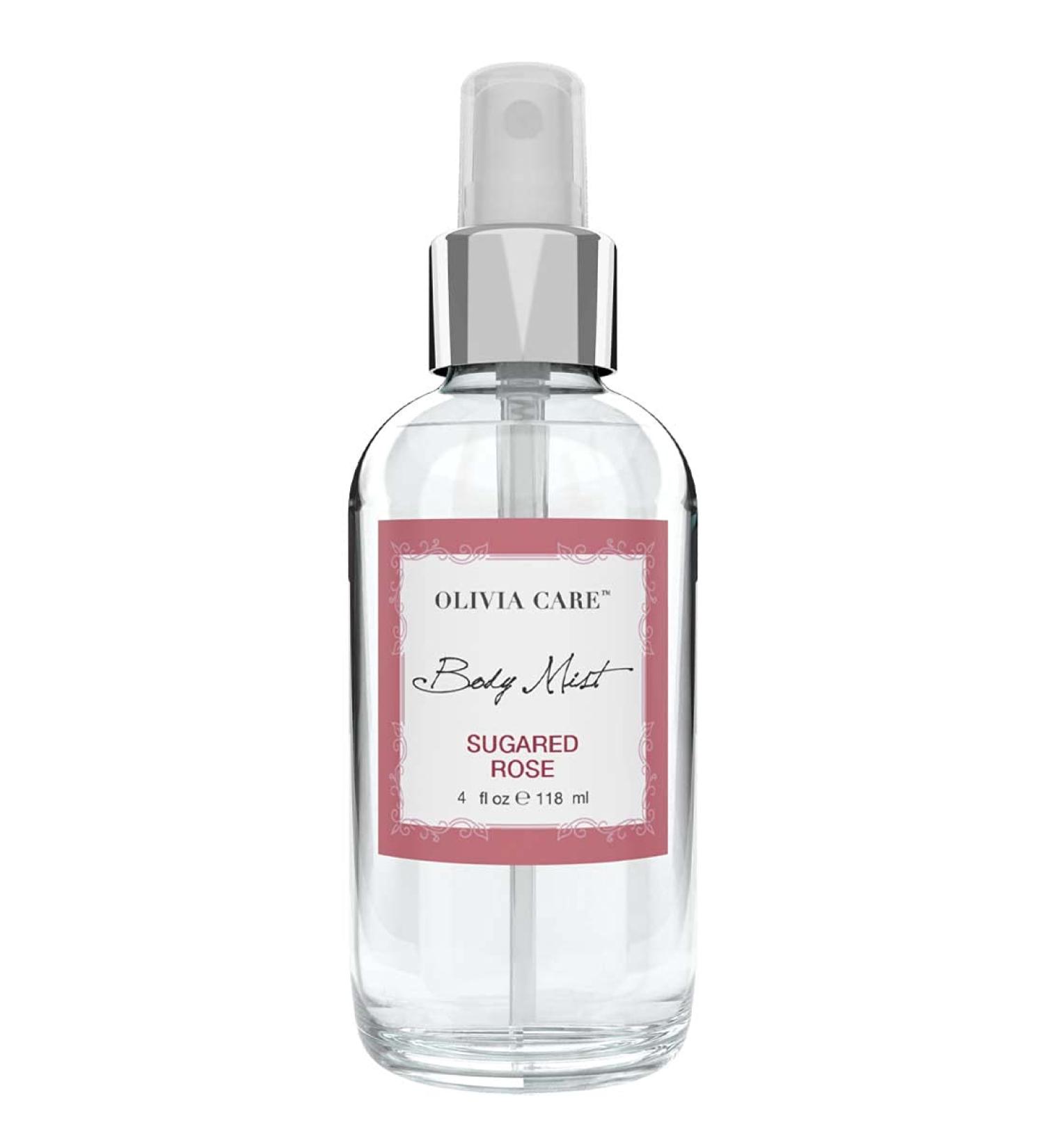 Olivia Care Body Mist Spray Made with Natural Sugared Rose Fragrance Scent - Refreshing Soothing & Moisturizing - Eliminate Odor with Fresh Floral Aroma - Buy Online on GoSupps.com