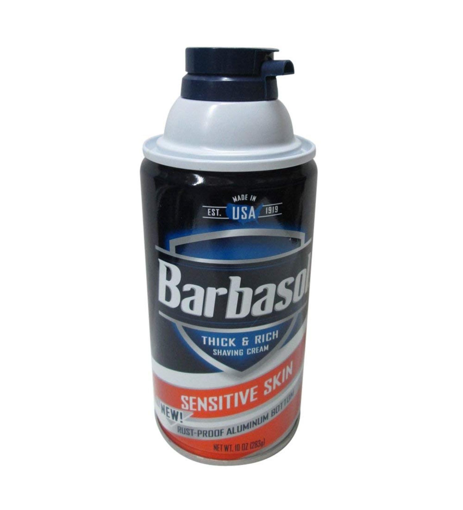 Barbasol Thick & Rich Shaving Cream Sensitive Skin 10 oz (Pack of 12)