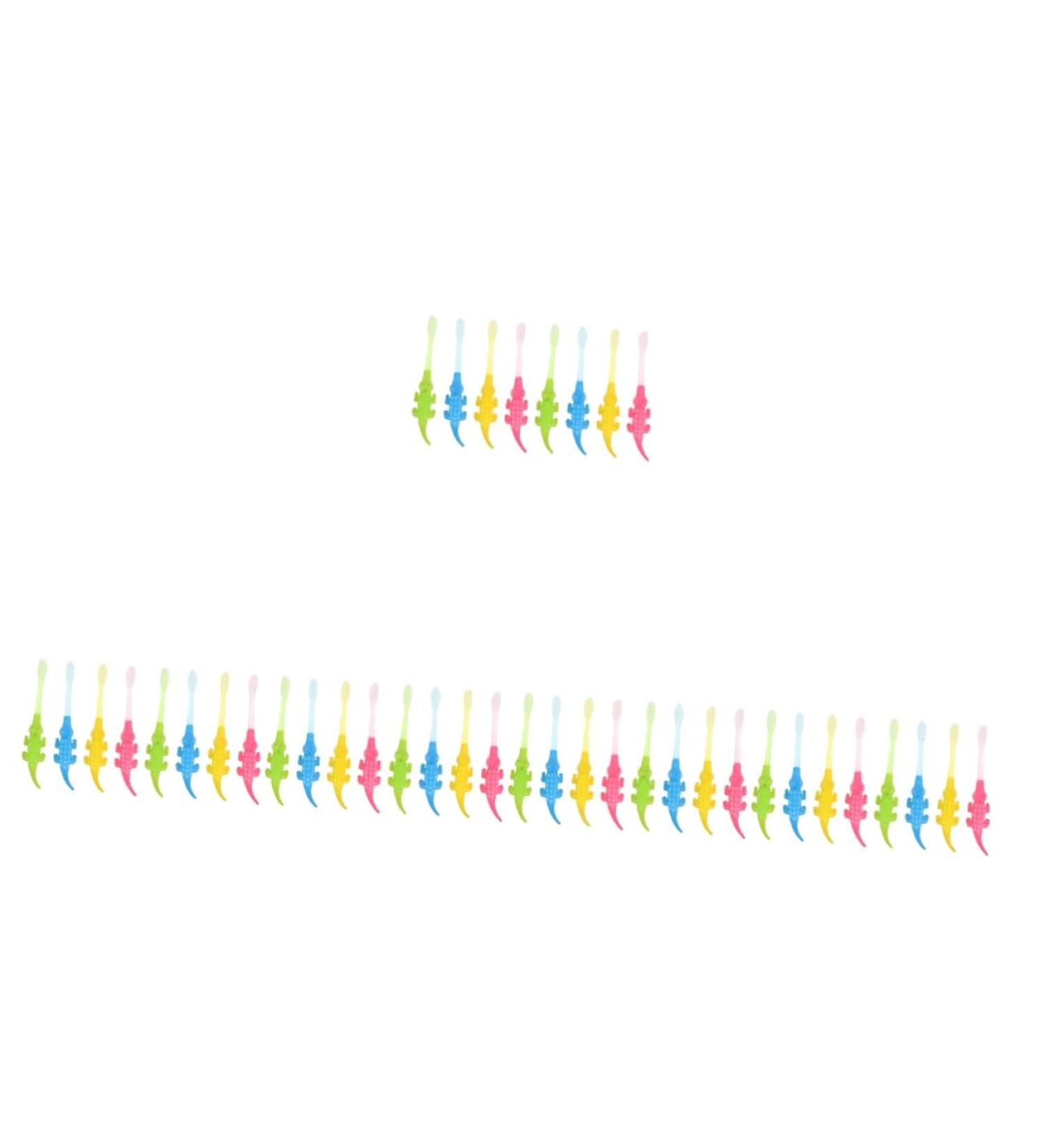 CLISPEED 40 Pcs Small Crocodile Toothbrush Massage Tools for Kids - Eco-Friendly PP Material | International Shipping Available - Buy Online on GoSupps.com