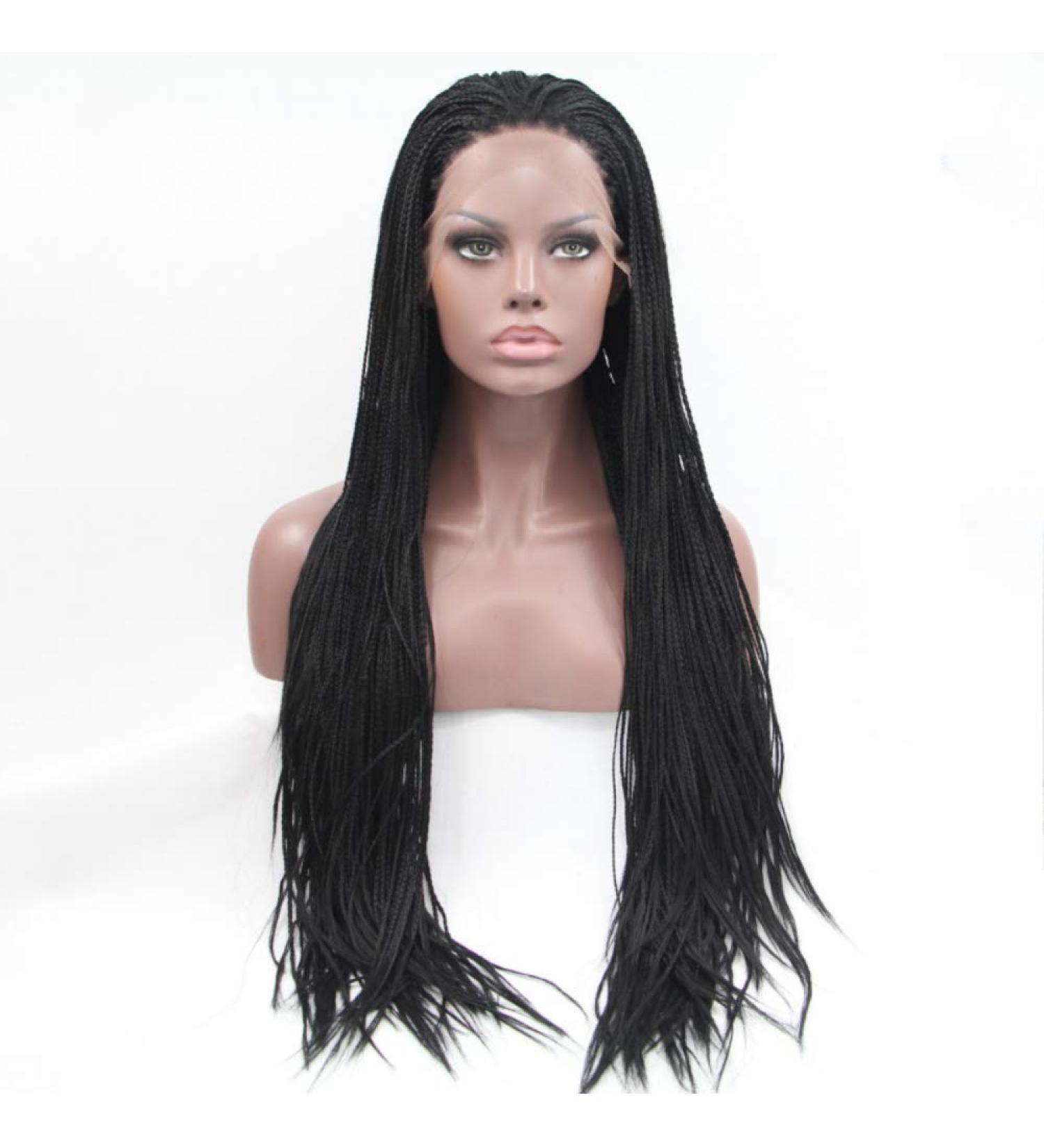 SHIYID Color Synthetic Braided Lace Front Wigs for Women - Heat Resistant 18 inch Premium Braid Wig - Buy Online on GoSupps.com
