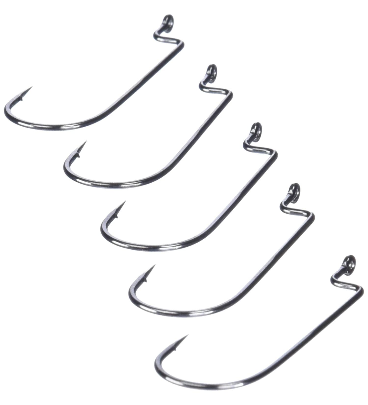Gamakatsu Offset Shank Worm Hook 4/0 Black - Round Bend Design - Buy Online on GoSupps.com