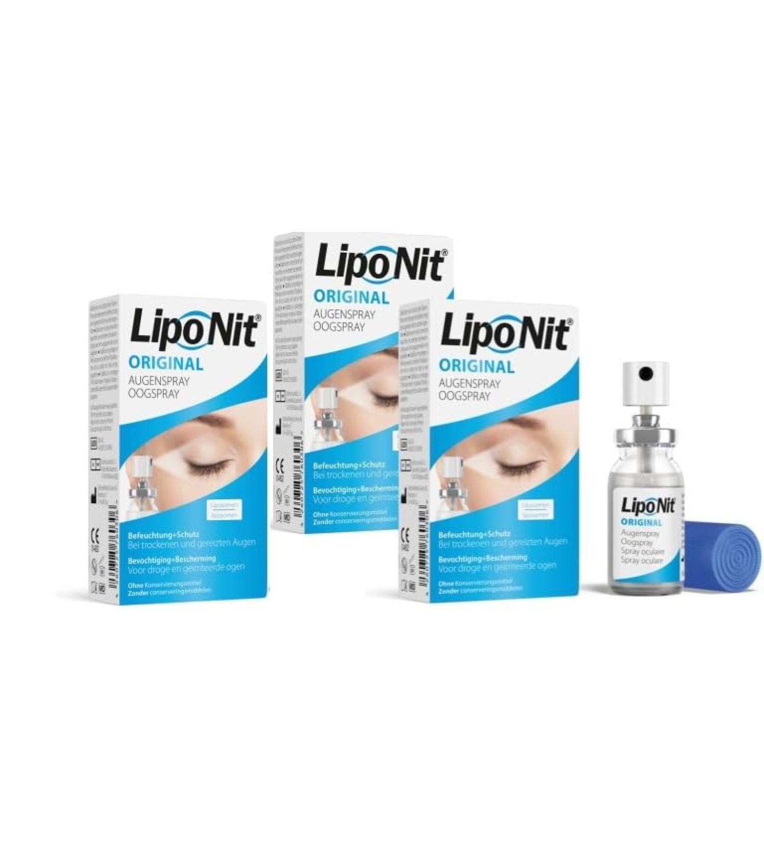 LipoNit Lipo Nit Eye Spray for improved lubrication of the eyes 10 ml 3x