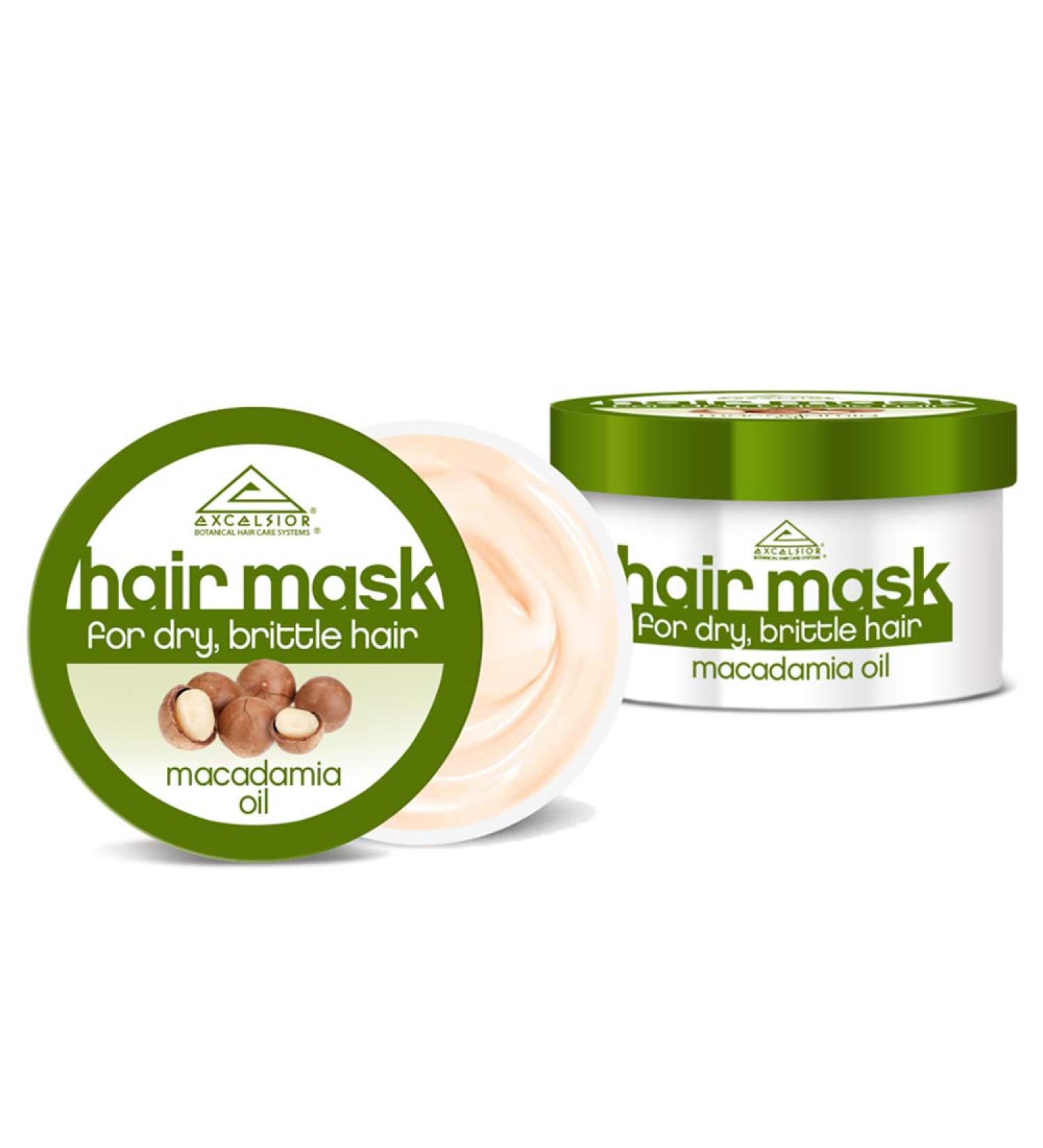 Excelsior Macadamia Oil Hair Mask 6 oz. (Pack of 3) - Hydrating Treatment for Dry Brittle Hair - Buy Online on GoSupps.com
