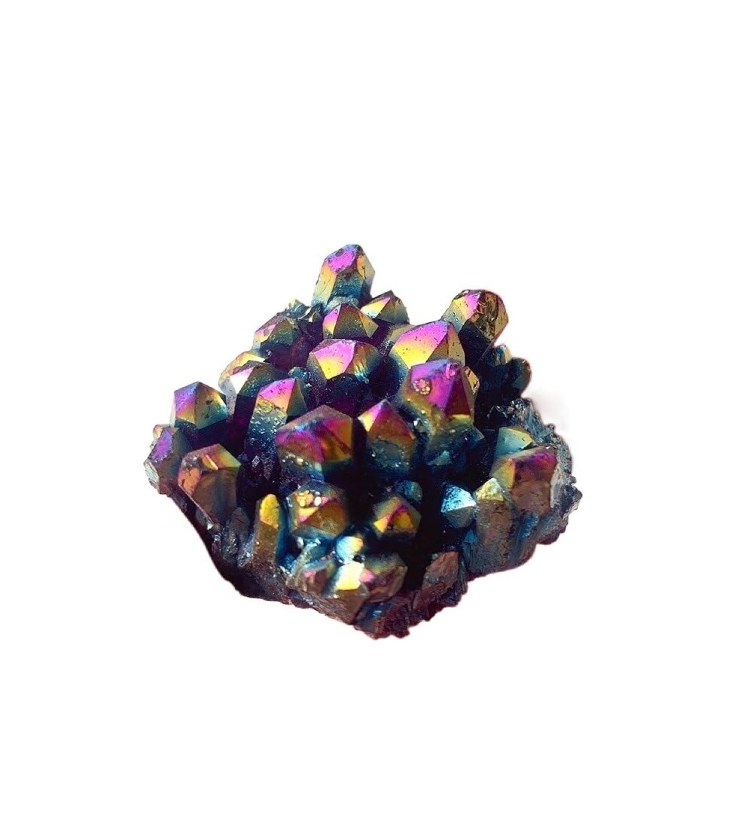 Natural Crystal Clear Quartz Cluster Electroplated Colorful Crysral Cluster Specimen Home Decoration Gift ERTEYIN - Buy Online on GoSupps.com