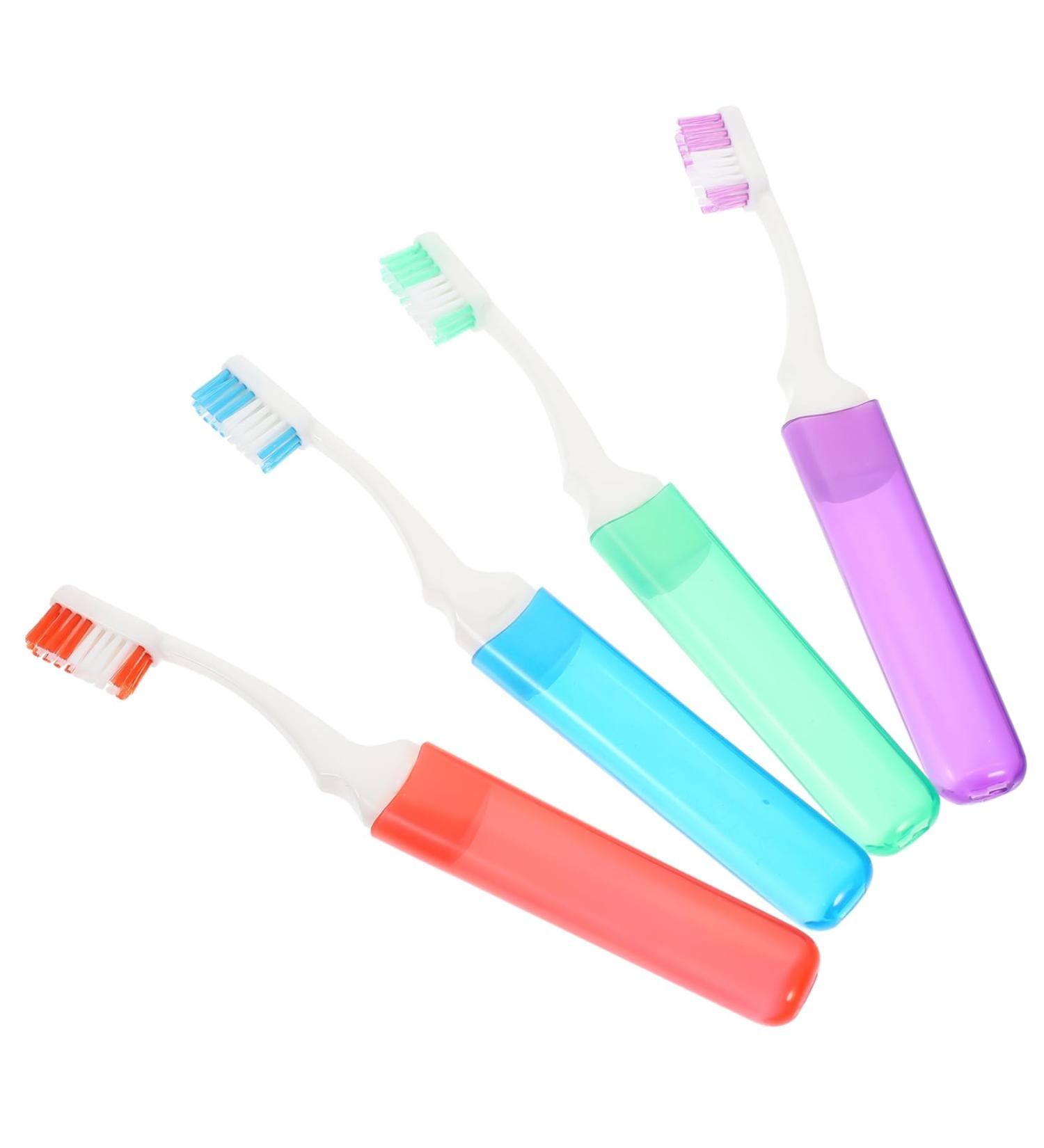 Shop Sewoart 4-Piece Toothbrush Set - Durable Plastic Daily Mouth Cleaning Brushes for Home & Outdoor Use - Buy Online on GoSupps.com