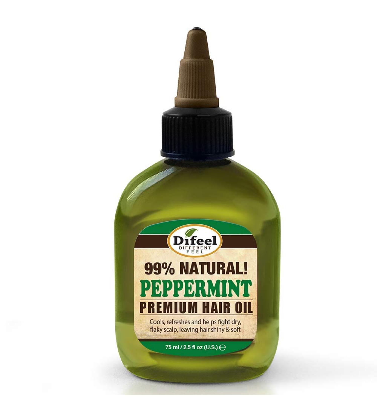 Difeel Premium Natural Hair Oil with Peppermint - 2.5 oz - Buy Online on GoSupps.com