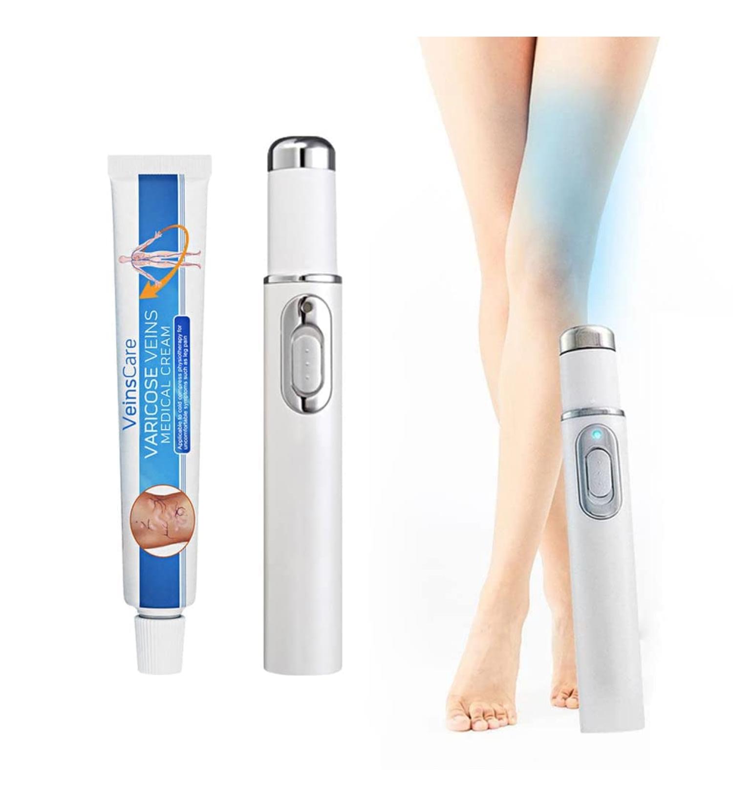 Veinhealth Blue Light Therapy Set for Varicose Veins - Effective Treatment Cream for Legs - Buy Online on GoSupps.com