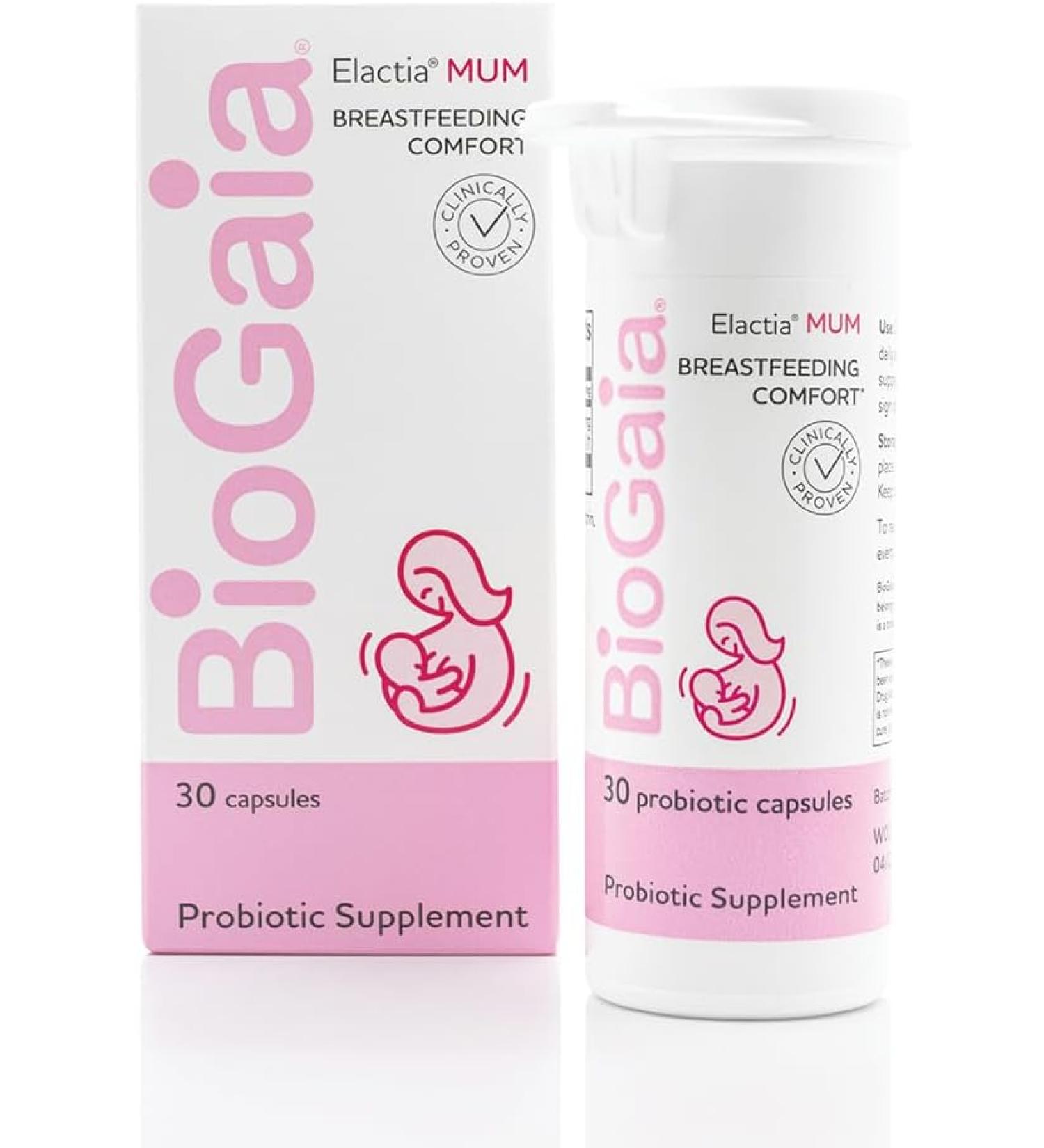 Elactia Breastfeeding Probiotic - 30 Capsules for Nursing Moms | Support Digestive Health - Buy Online on GoSupps.com