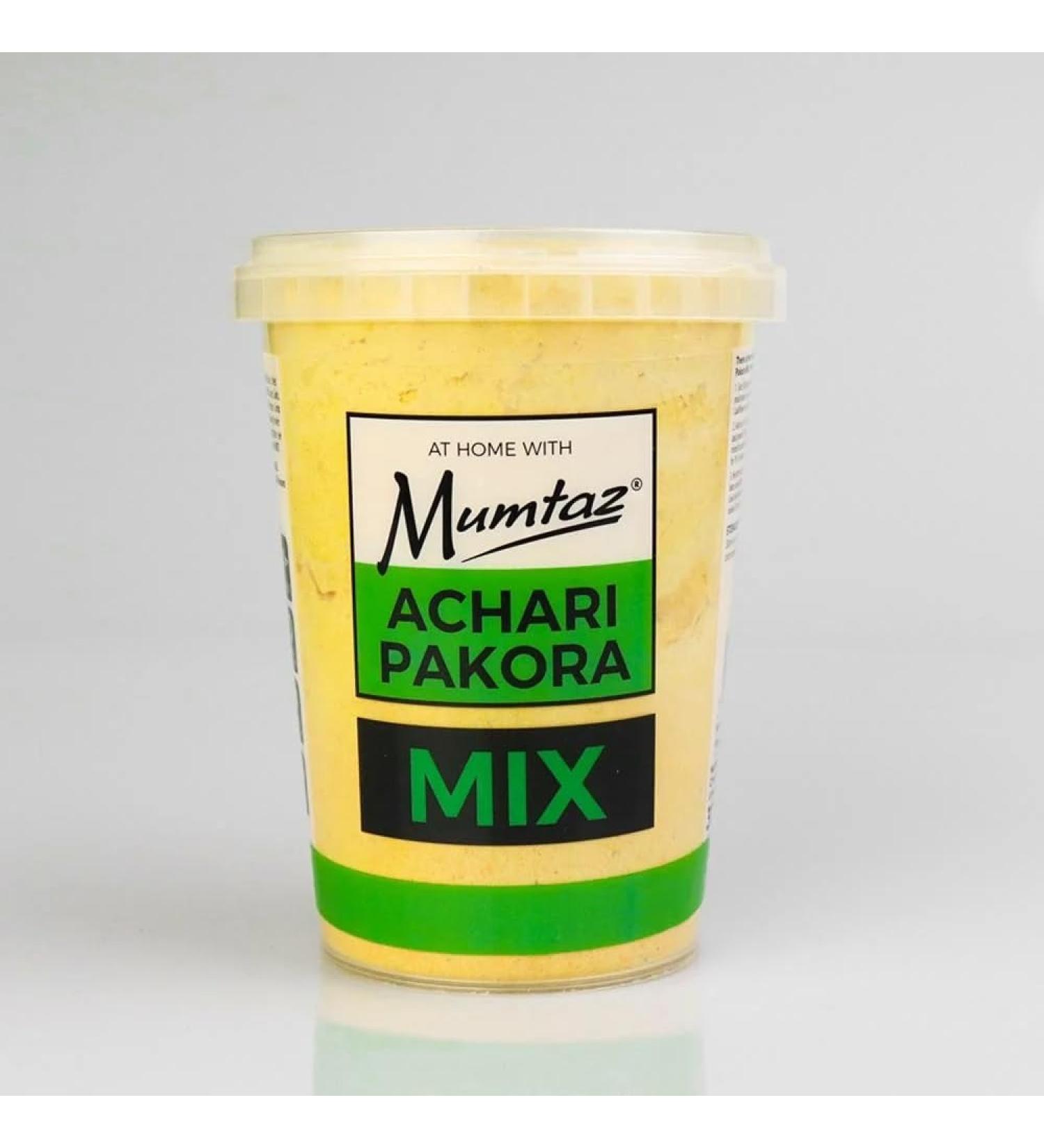 Mumtaz ACHARI PAKORA & ONION BHAJI Mix 375g - Reusable Resealable & Stacking Friendly Container - Buy Online on GoSupps.com