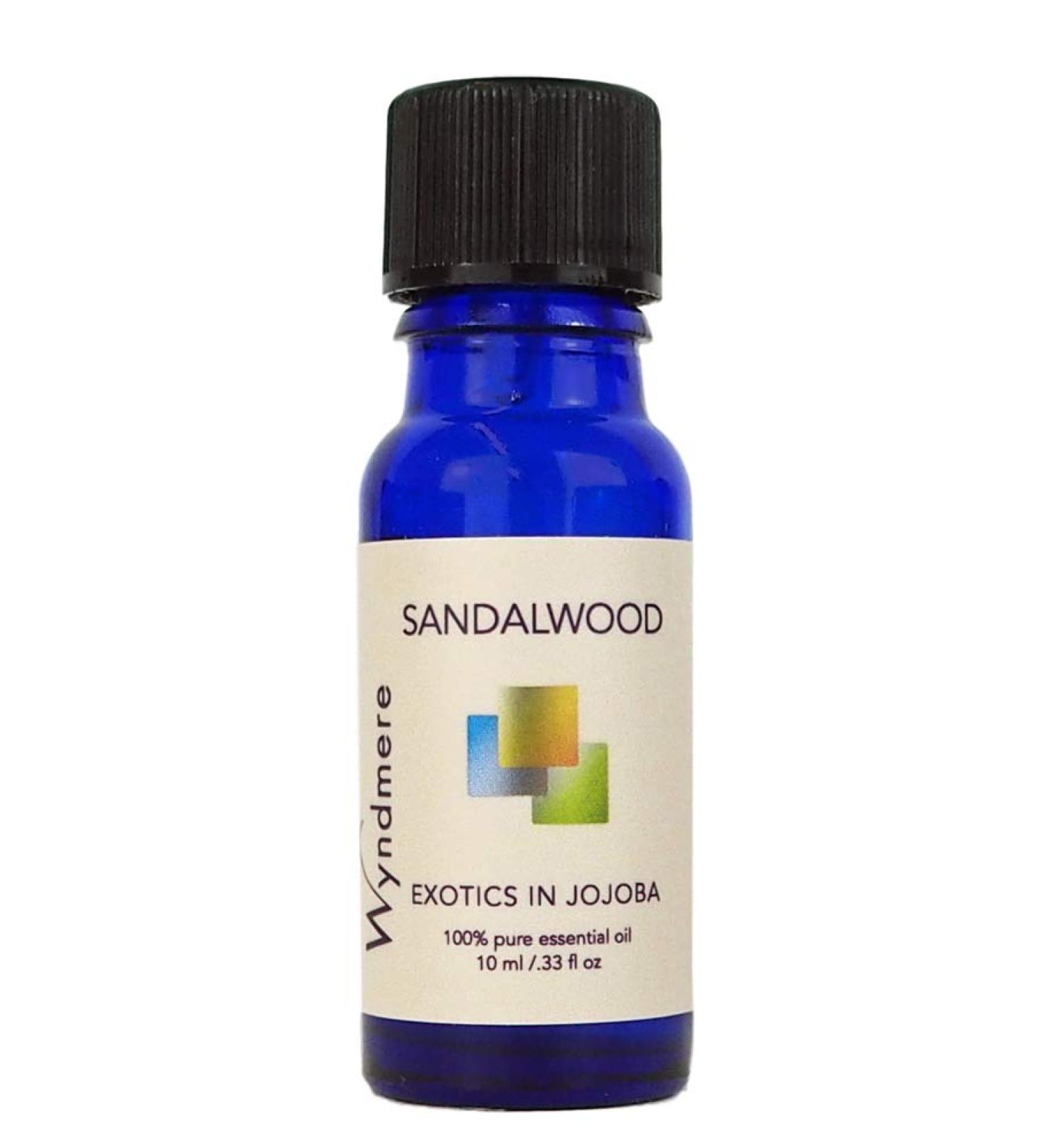 Wyndmere Sandalwood Essential Oil in Jojoba - 100% Pure Therapeutic Quality - 10ml - Made in USA | Perfect for Diffusers | International Shipping Available - Buy Online on GoSupps.com
