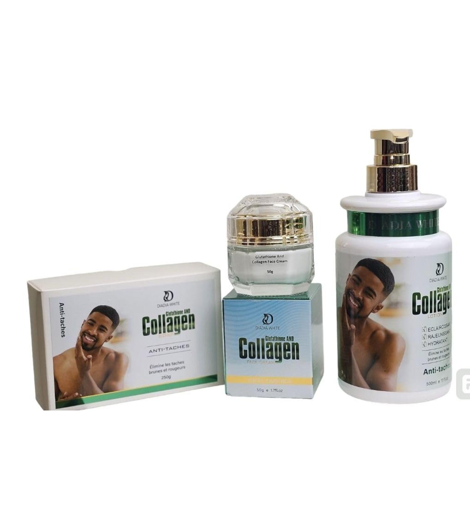 Diadia White Cosmetics Men's Skin Care Set Body Lotion Serum and Face Cream for Nourished Smooth Skin Age-less Benefits and Effective Daily Moisturization for a Fresh Revitalized Look