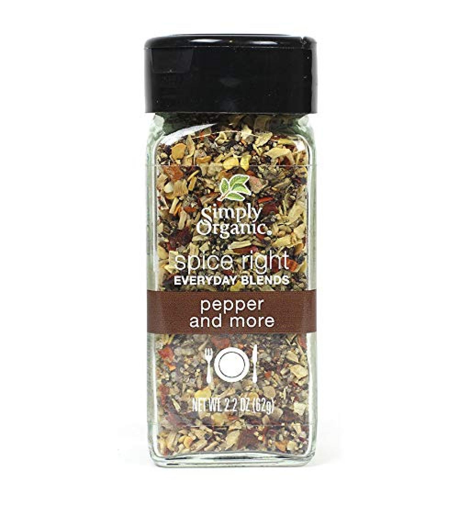 Simply Organic Everyday Blends Pepper & More - 2.2 oz (62 g) - Organic Spice Mix - Buy Online on GoSupps.com
