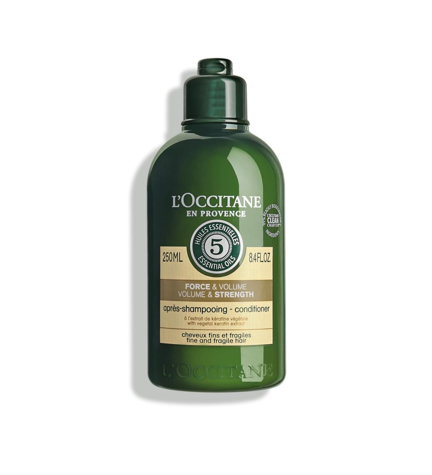 L'OCCITANE - Strength & Volume Conditioner - 250ml - Fine and fragile hair - Made in France