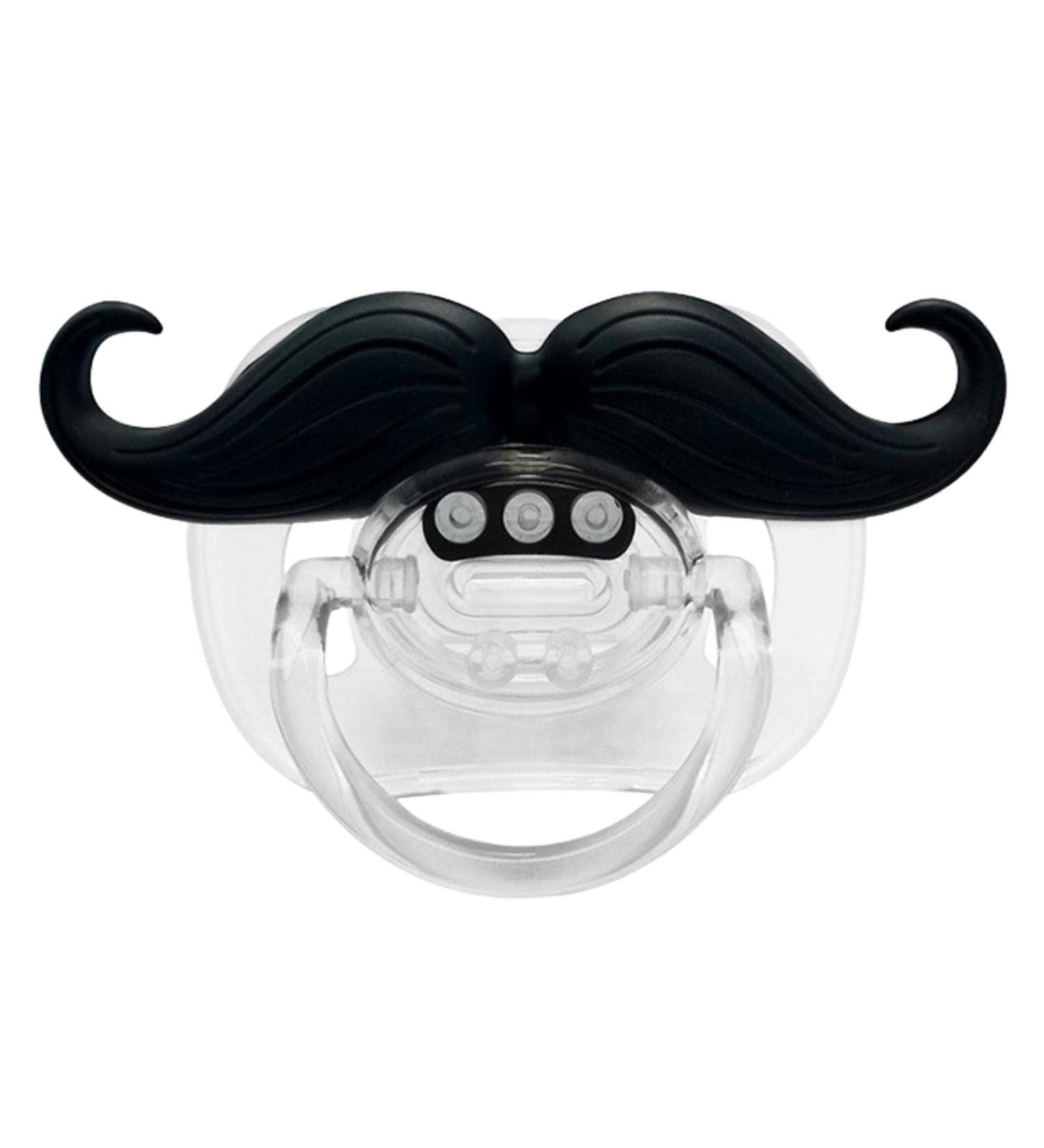 Ventdouce Funny Mustache Pacifier for Newborns | Curly Beard Binky for 0-6 Months | Unique Gift for Boys & Girls - Buy Online on GoSupps.com