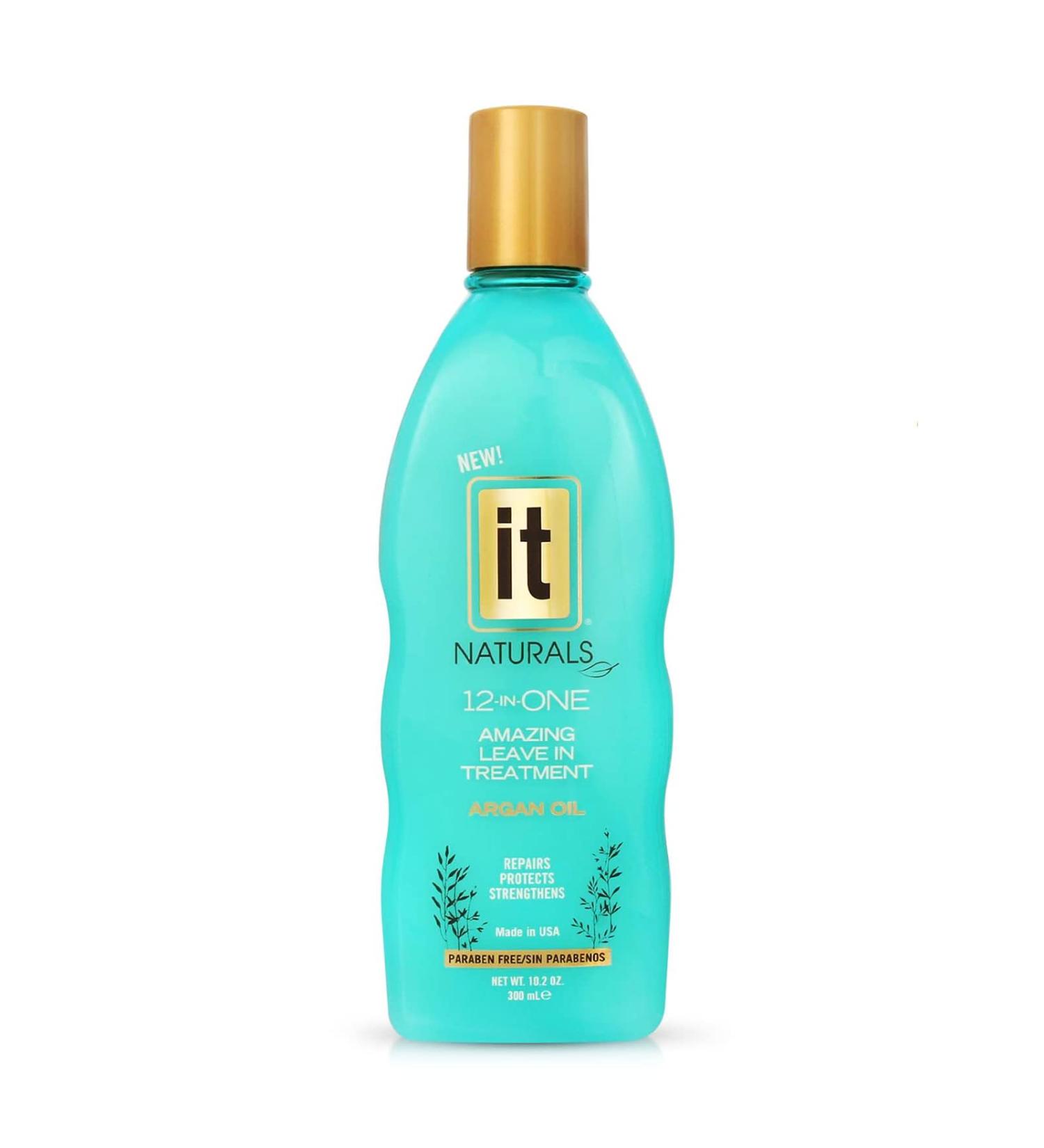 IT Naturals Argan Oil 12-in-One Leave-In Treatment 10.2oz | Repairs Protects & Strengthens All Hair Types | Moisturizing Volumizing & Paraben Free - Buy Online on GoSupps.com