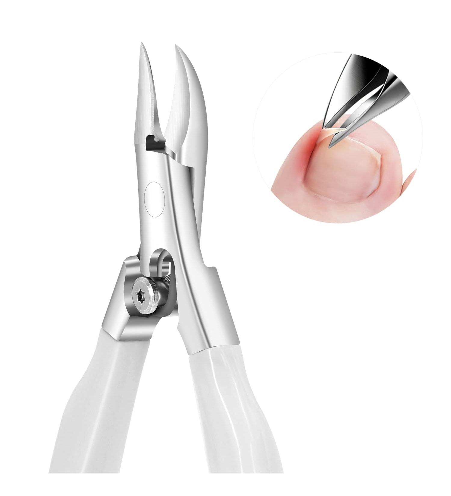 Professional Toe Nail Clipper for Ingrown and Thick Toenails - Stainless Steel Podiatrist Nipper with Sharp Blades, Easy Grip Handle, and Lock - Seniors' Pedicure Tool - Buy Online on GoSupps.com
