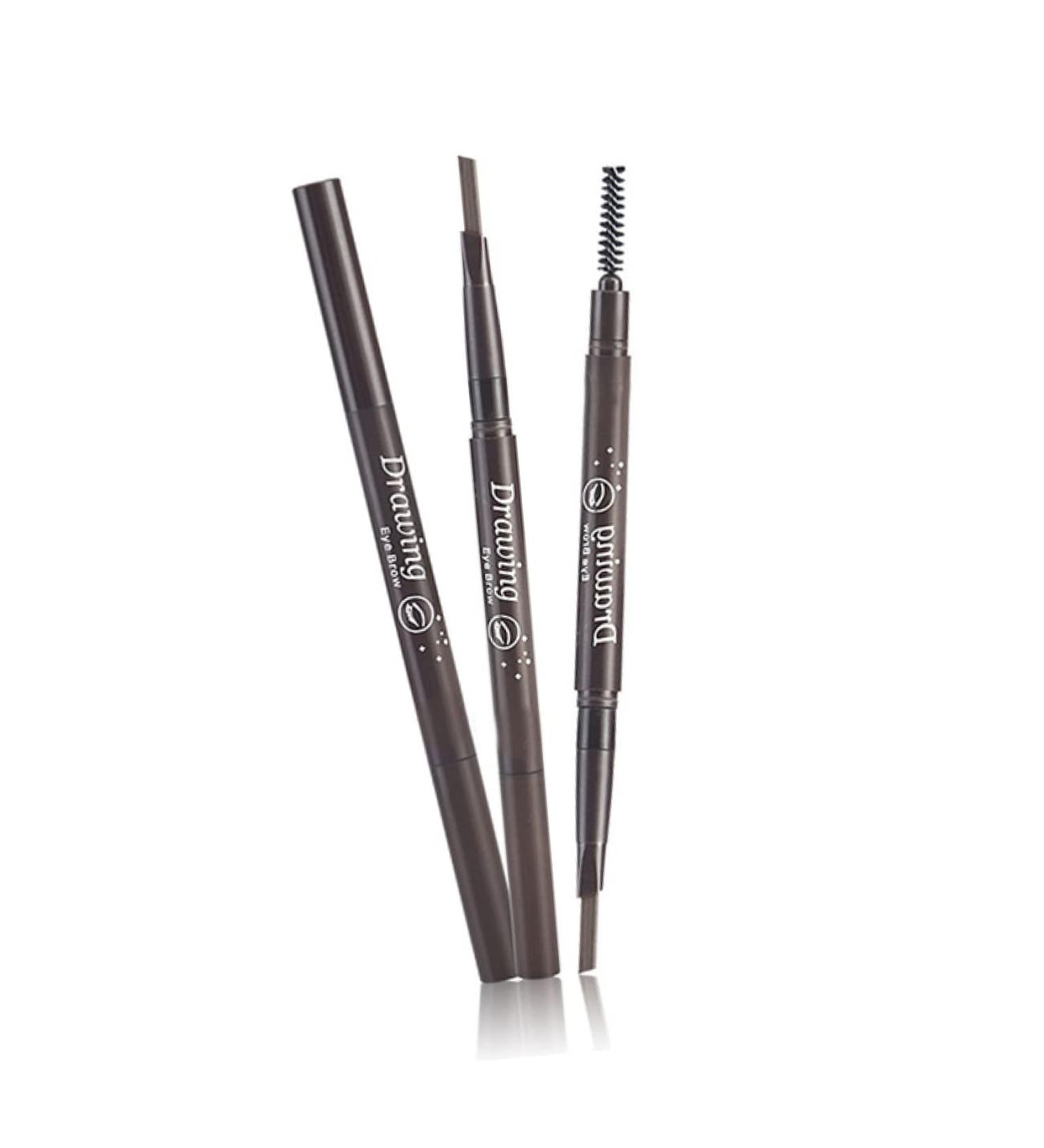 WOFASHPURET 2 1 Waterproof Eyebrow Pen Brow Brush Eyebrow Pencil Brush Written Makeup Tools To Rotate Triangle 1 count (Pack of 1) As Shown - Buy Online on GoSupps.com