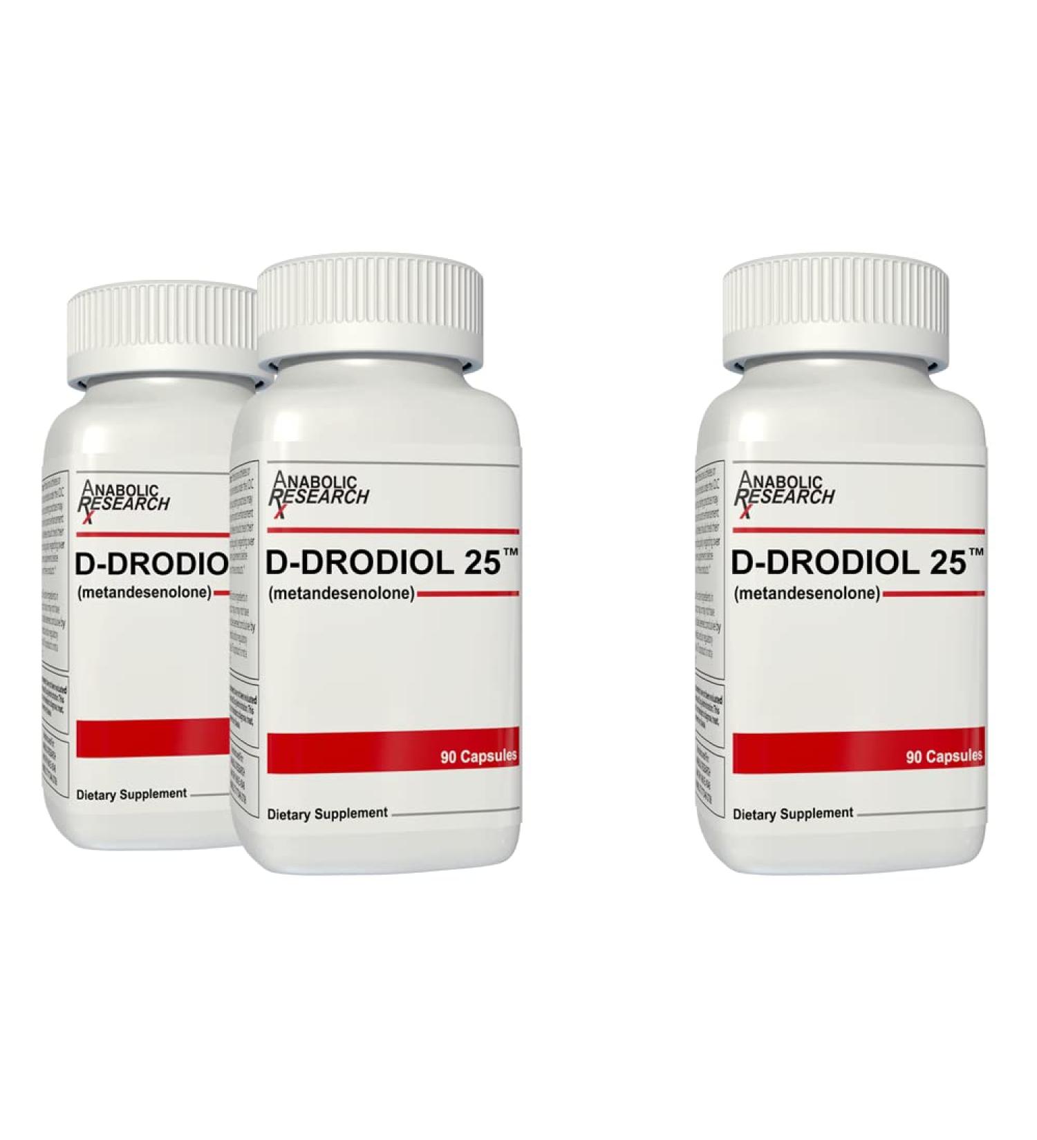 D-Drodiol 25 - Boost Mass Strength & Power | 3 Month Supply - International Shipping Available - Buy Online on GoSupps.com