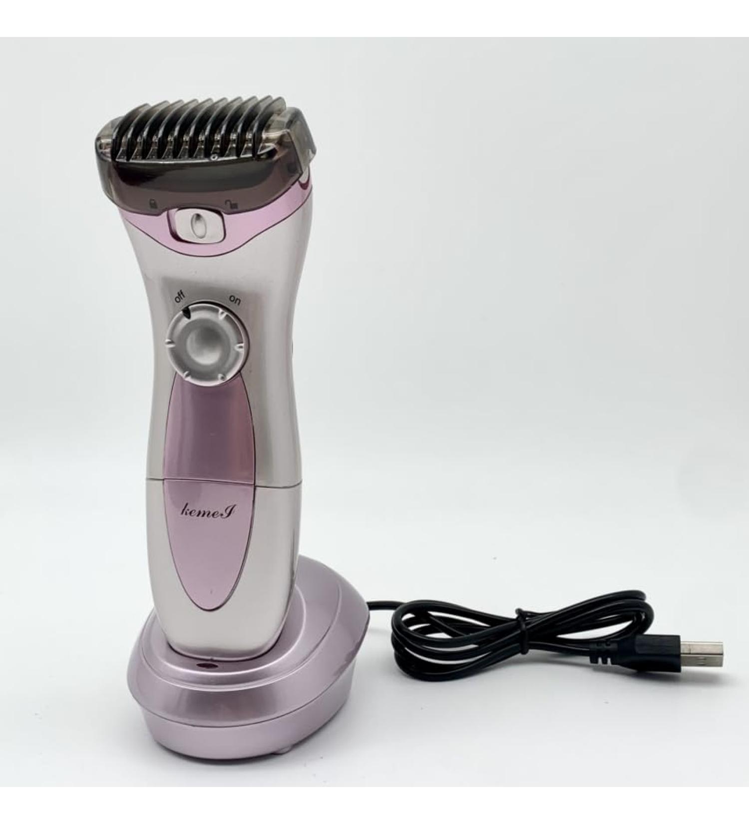 Buy Portable IPX4 Waterproof Women's Electric Razor - Painless Hair Removal for Face Body Legs & Bikini Zone - Purple - Buy Online on GoSupps.com