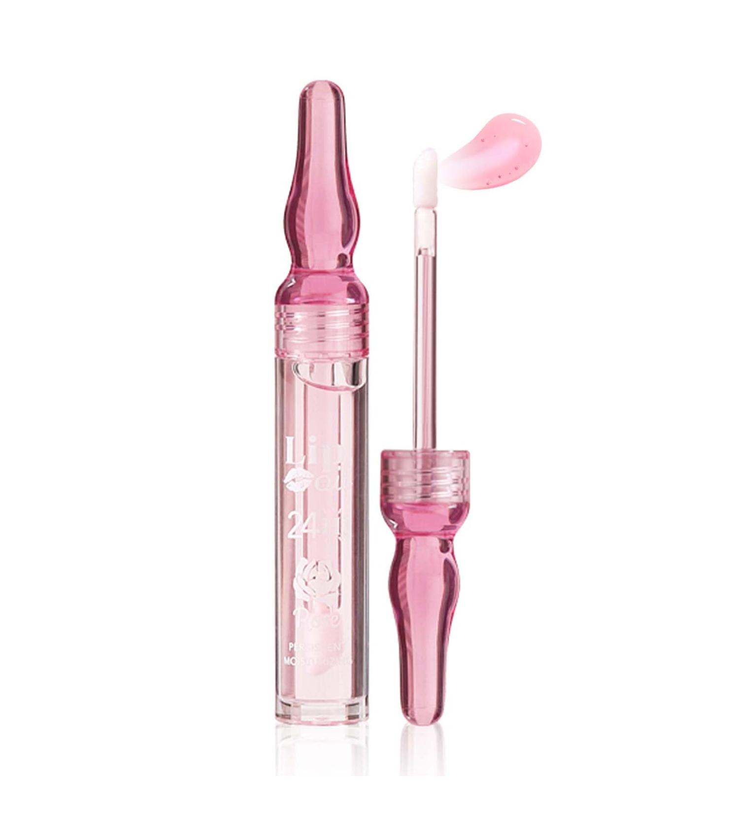 EONFAVE Pink Lip Serum Rosa Essence Lip Oil Hydrating Plumping Lip Gloss Pink Essence lip care lip serum for longlasting hydration and repair - Buy Online on GoSupps.com