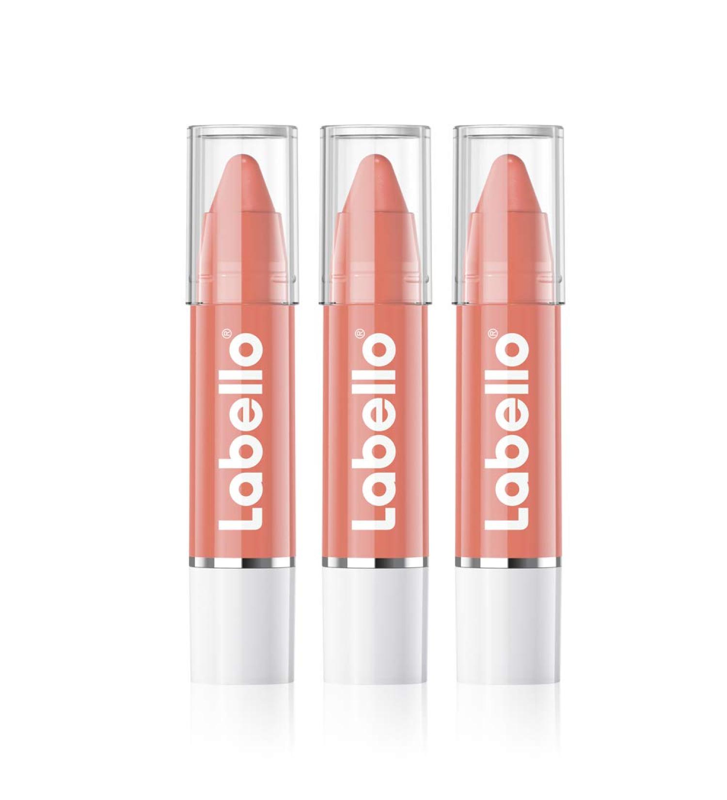 Buy Labello Lips2KÃ Color Lip Balm Rosy Nude 3-Pack | Intensive Color & Care | Lipstick & Balm Combo - Buy Online on GoSupps.com