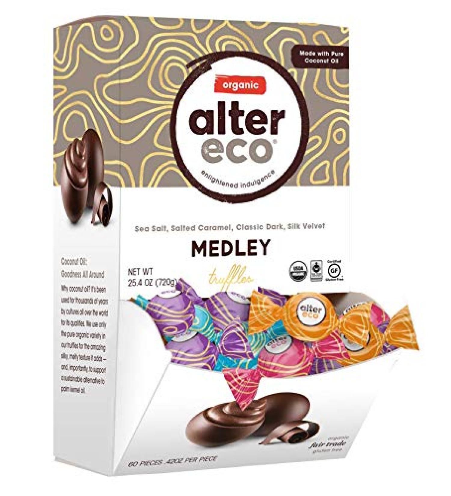 Alter Eco Organic Truffles Medley - 60 Piece Assortment, 0.42 oz Each | Gourmet Treats - Buy Online on GoSupps.com