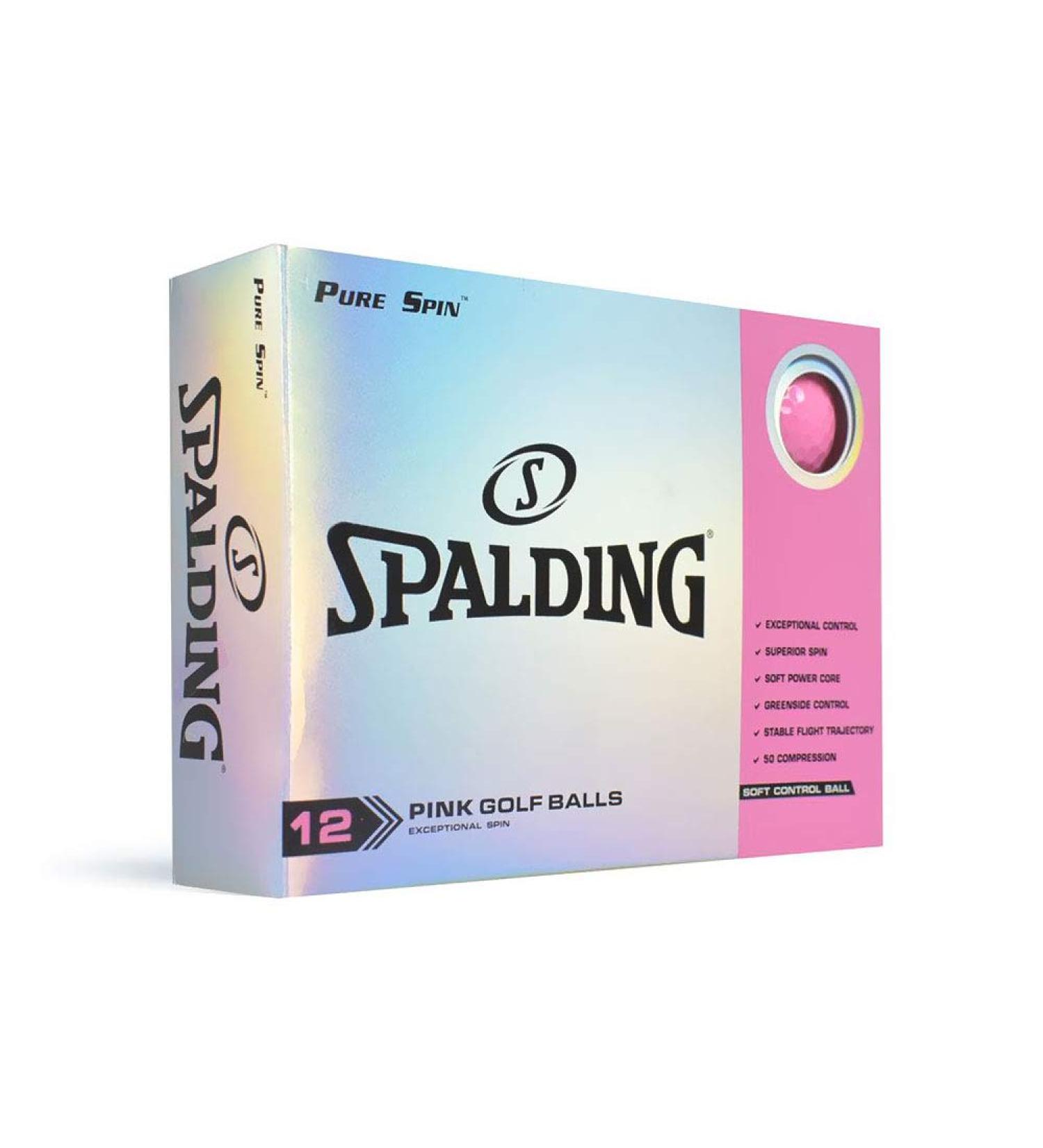 Spalding Pure Spin 12 Ball Pack - Pink