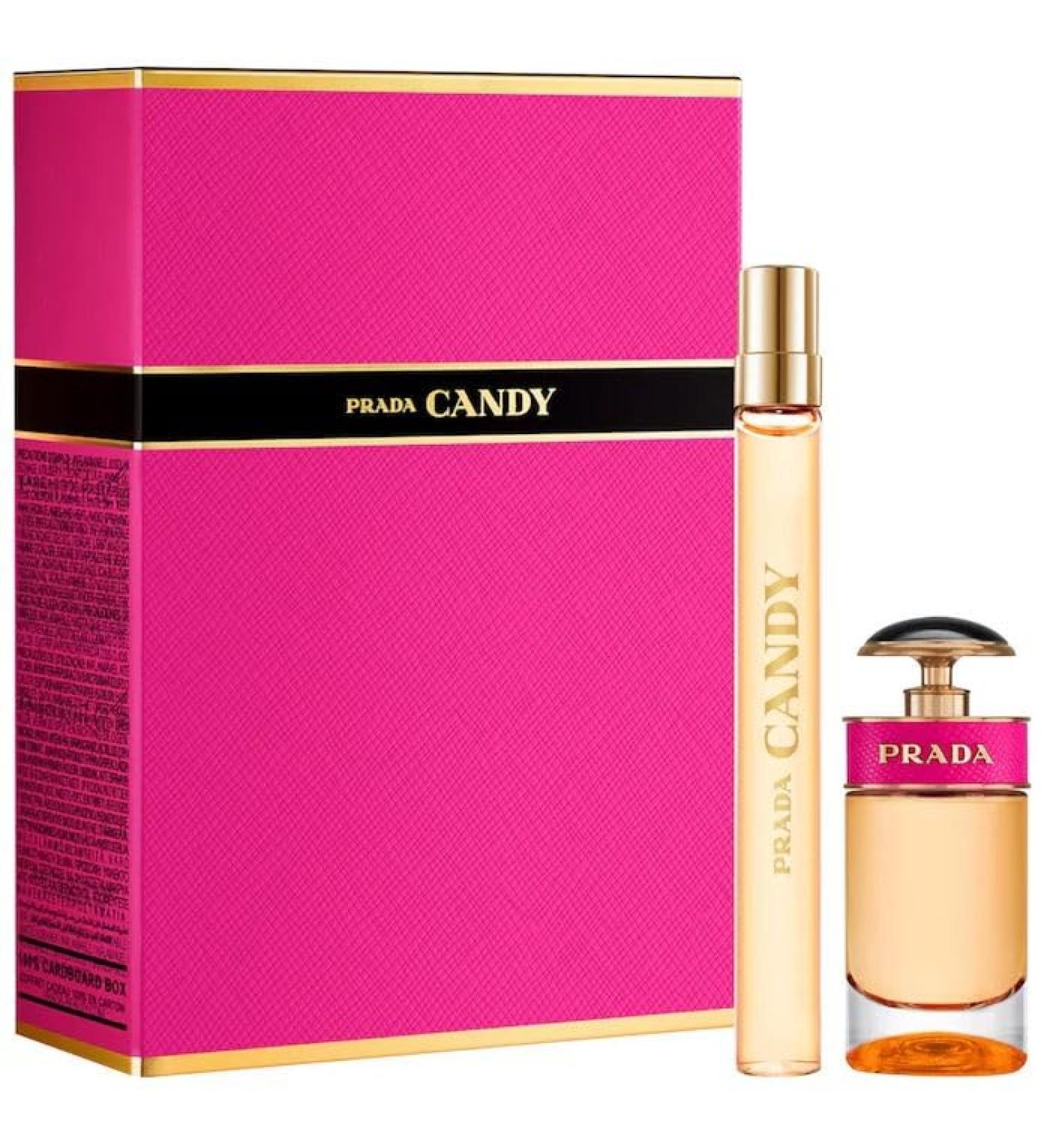 Prada Mini Candy Eau de Parfum Perfume Set (0.33 Ounce Spray Pen plus 0.21 Ounce Splash Bottle)