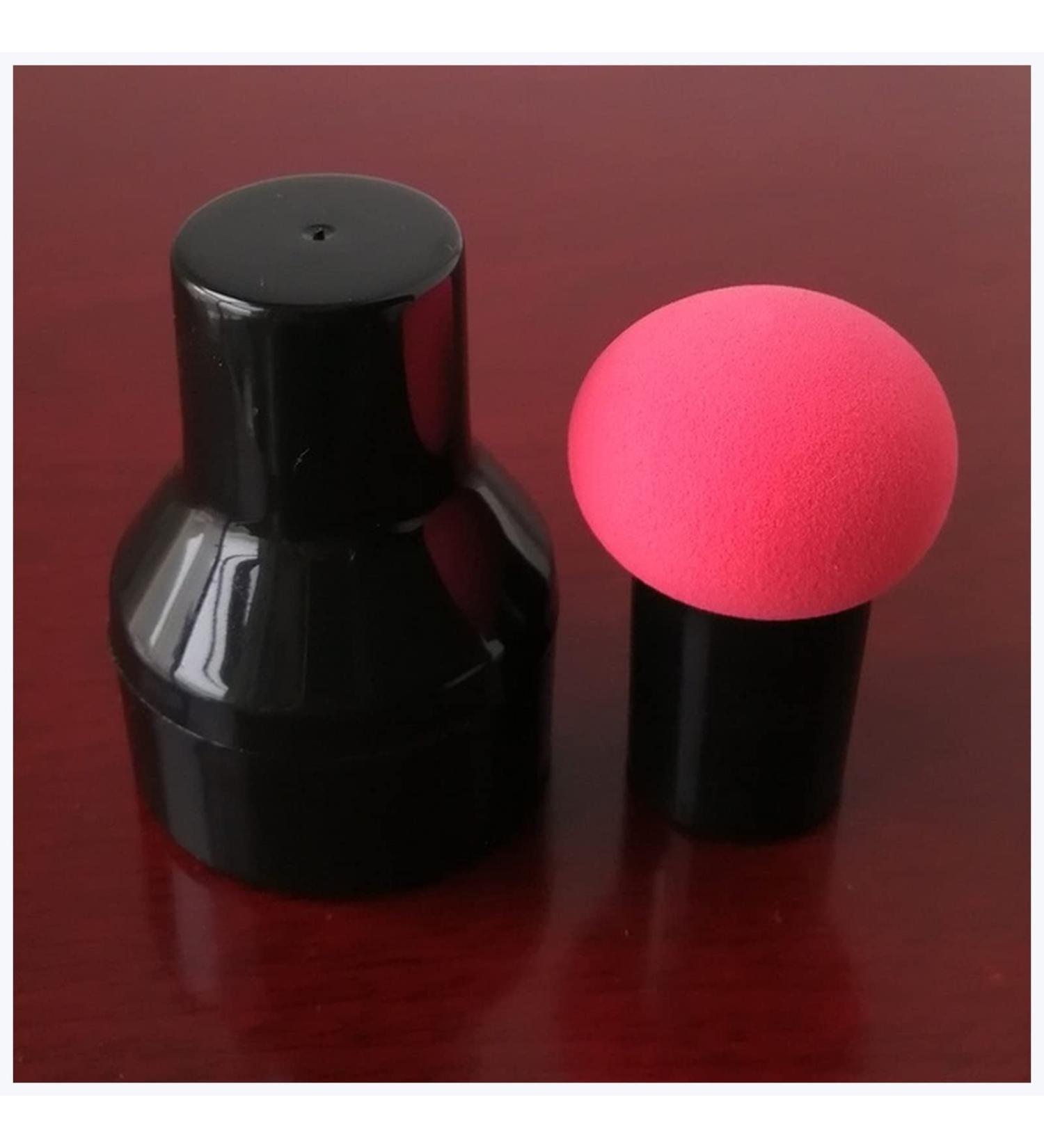 Makeup Sponge Non-latex Makeup Sponge Mushroom Head Powder Liquid Foundation Puff Dry & Wet Multi- function Cosmetic Tool Tamp Storage Box Makeup Sponge Holder(Red and cap) - Buy Online on GoSupps.com