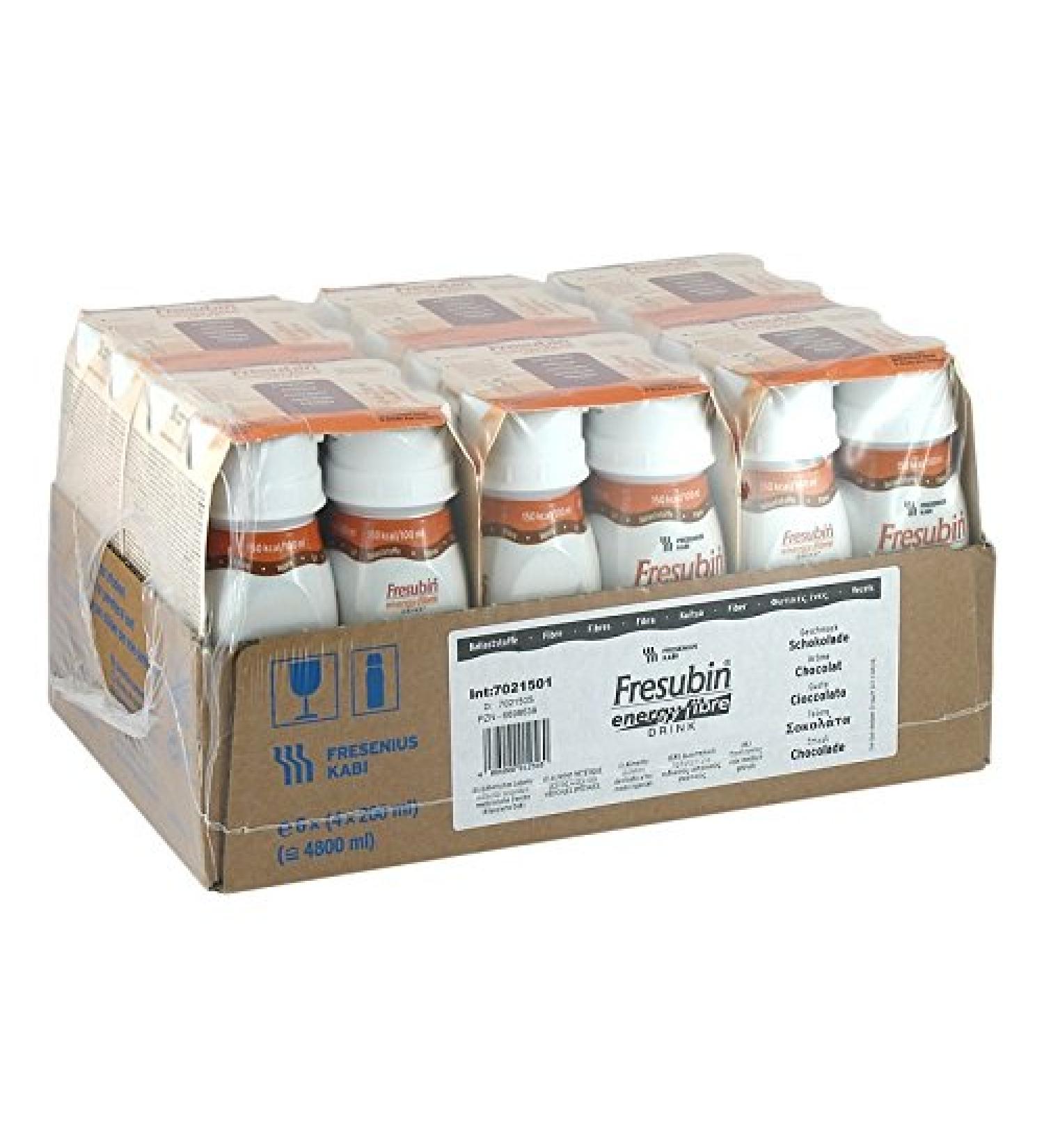 Fresenius Kabi Fresubin Energy Fibre Drink Chocolate Drinking Bottle 6 x 4 x 200 ml 1 Pack (1 x 5.5 kg)