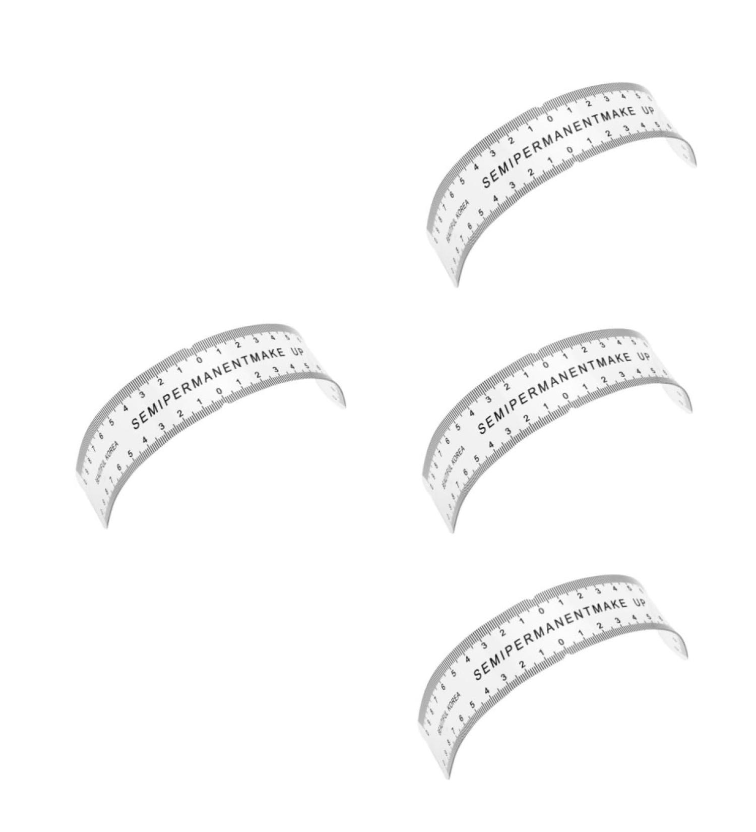HAPINARY 4 Pcs Flexible Eyebrow Measure Embroidery Supply Lamination Tool Reusable Brow Ruler Black - Buy Online on GoSupps.com